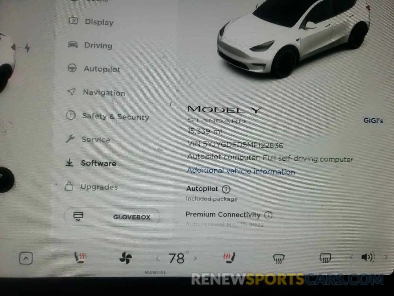 8 Фотография поврежденного автомобиля 5YJYGDED5MF122636 TESLA MODEL Y 2021