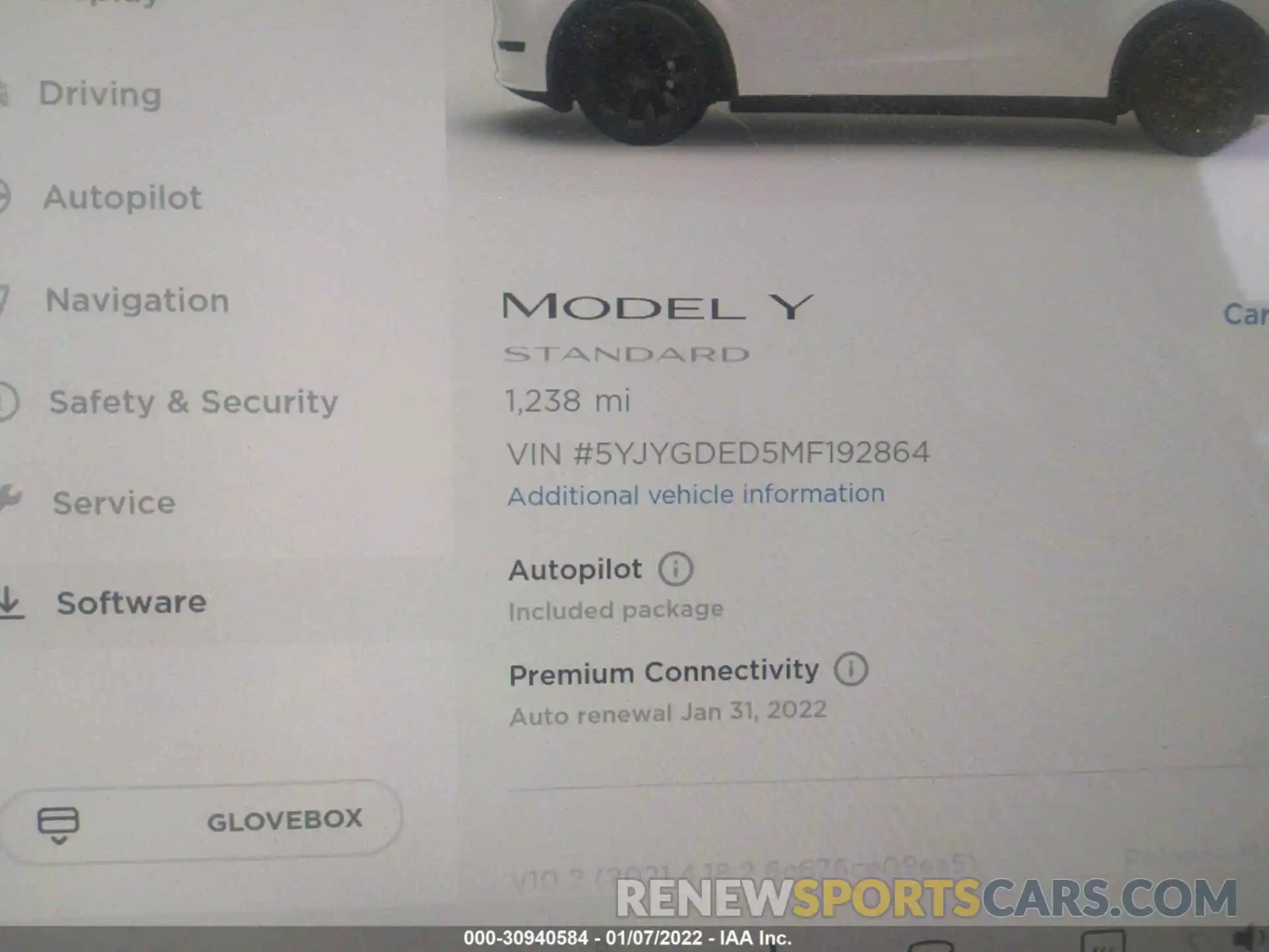 7 Фотография поврежденного автомобиля 5YJYGDED5MF192864 TESLA MODEL Y 2021