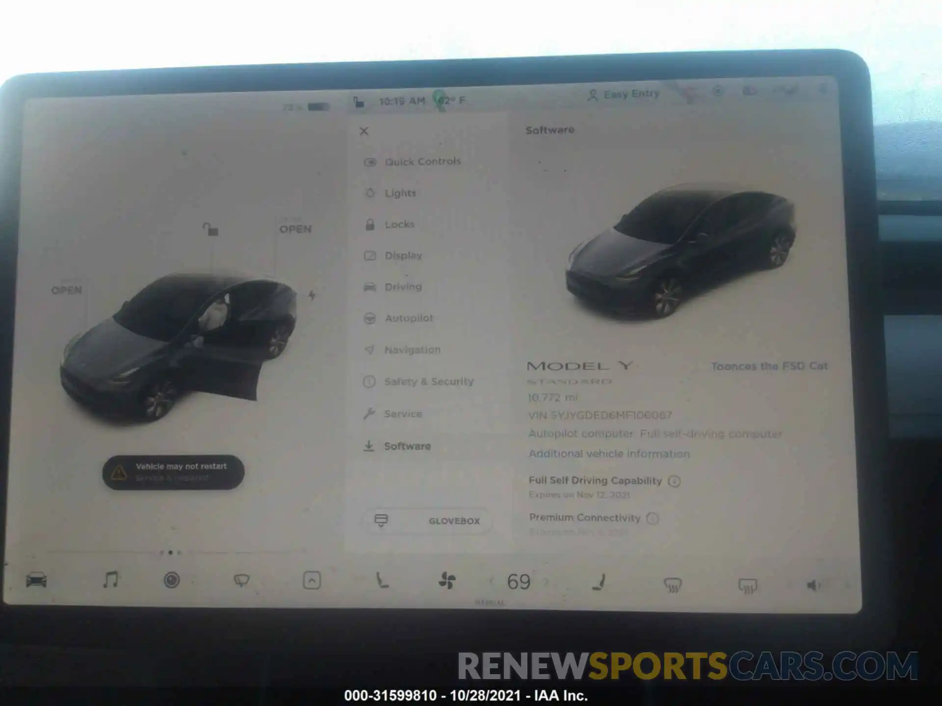 7 Photograph of a damaged car 5YJYGDED6MF106087 TESLA MODEL Y 2021