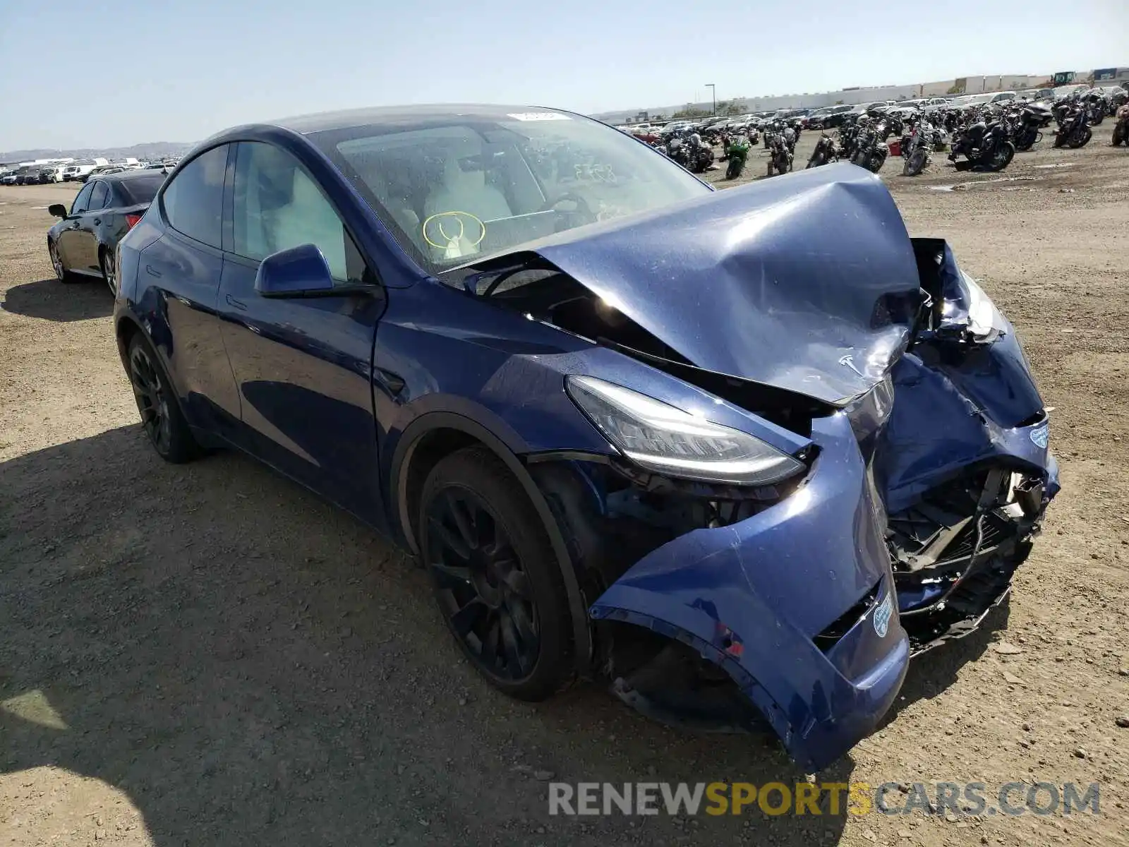 1 Photograph of a damaged car 5YJYGDED6MF109085 TESLA MODEL Y 2021