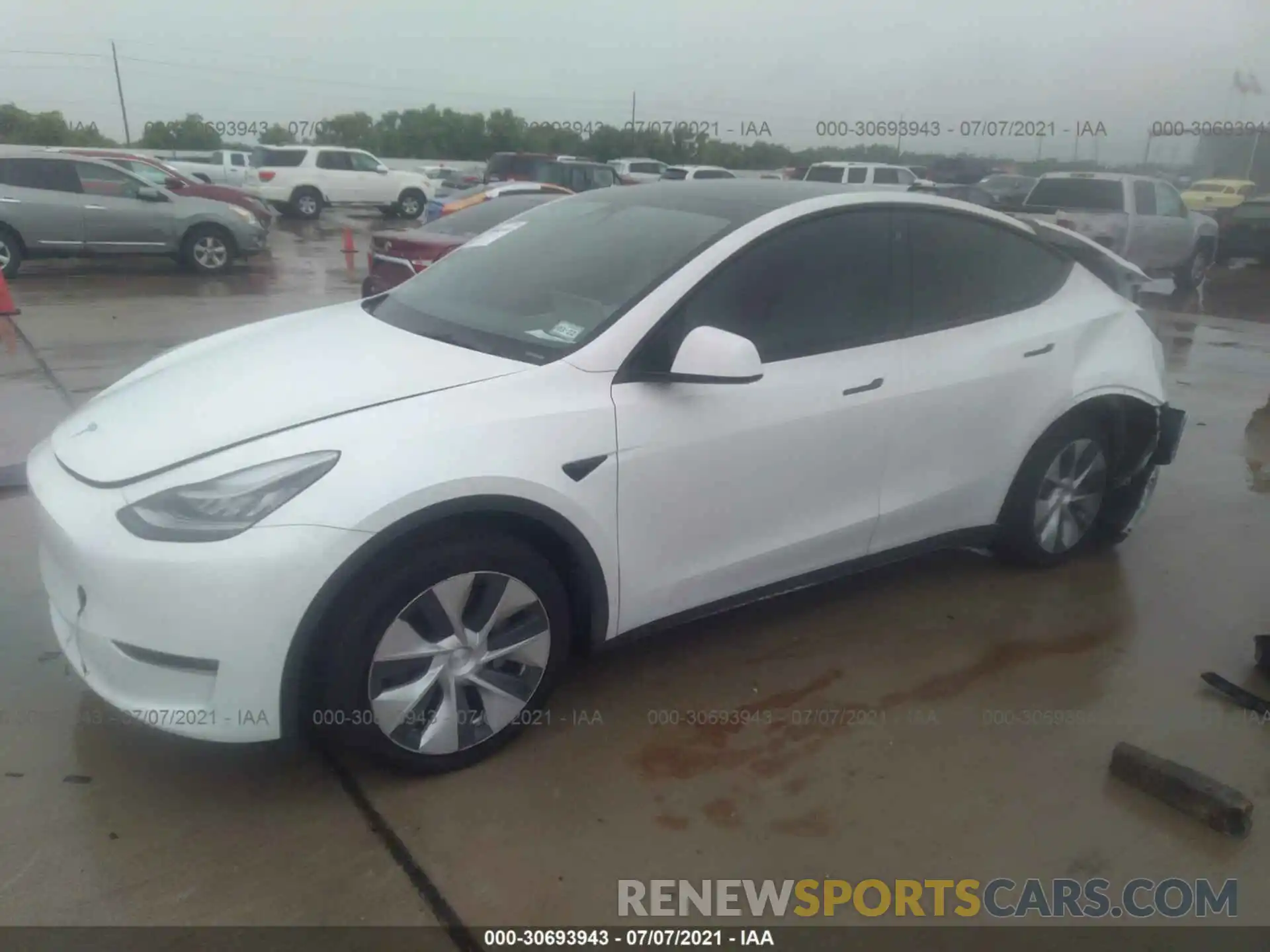 2 Фотография поврежденного автомобиля 5YJYGDED6MF109152 TESLA MODEL Y 2021