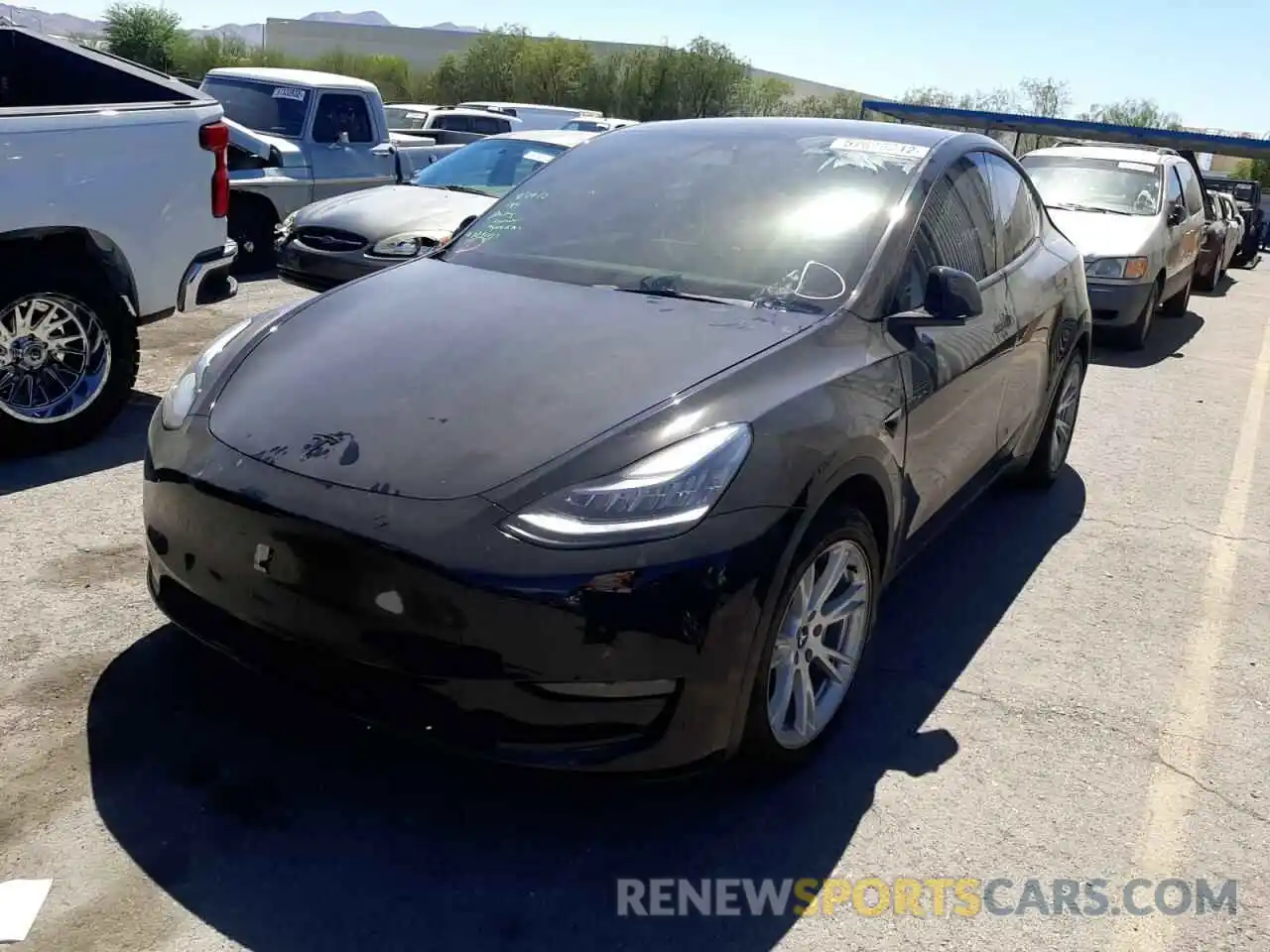 2 Фотография поврежденного автомобиля 5YJYGDED6MF109460 TESLA MODEL Y 2021