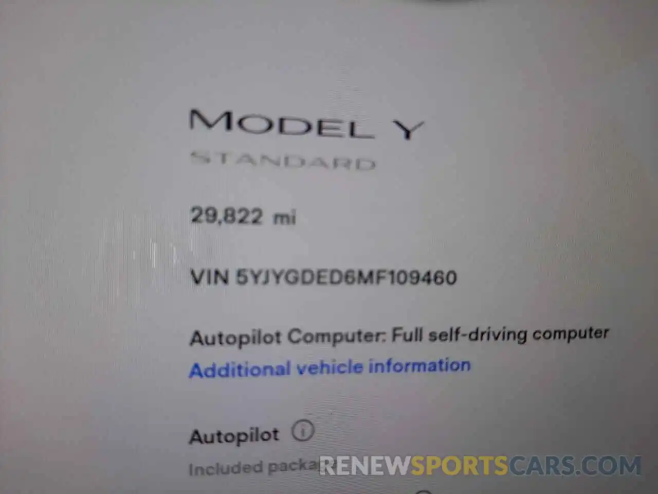 8 Фотография поврежденного автомобиля 5YJYGDED6MF109460 TESLA MODEL Y 2021