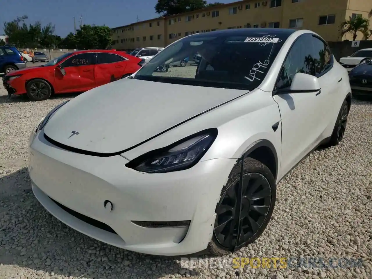 2 Фотография поврежденного автомобиля 5YJYGDED6MF114996 TESLA MODEL Y 2021