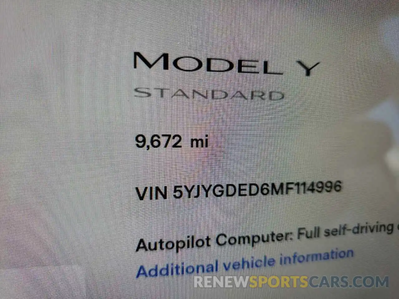 8 Фотография поврежденного автомобиля 5YJYGDED6MF114996 TESLA MODEL Y 2021