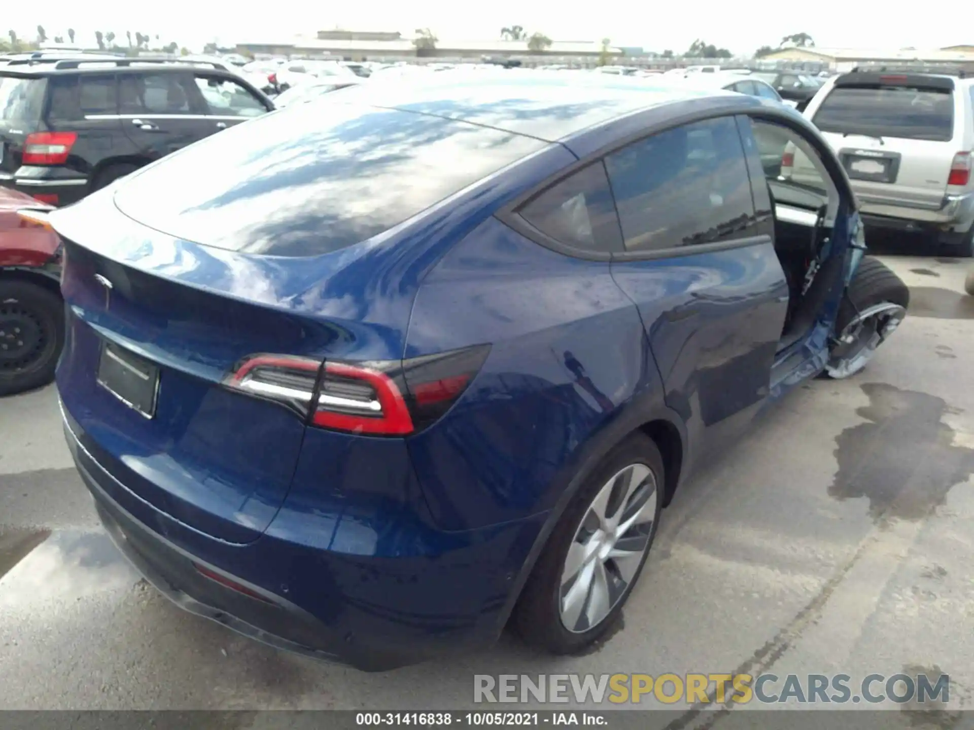 4 Фотография поврежденного автомобиля 5YJYGDED6MF132382 TESLA MODEL Y 2021