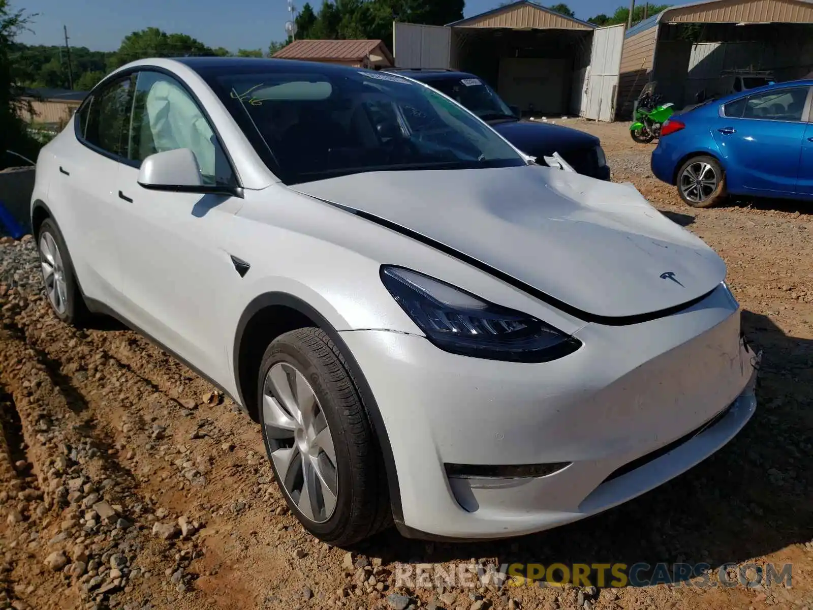 1 Photograph of a damaged car 5YJYGDED6MF163258 TESLA MODEL Y 2021