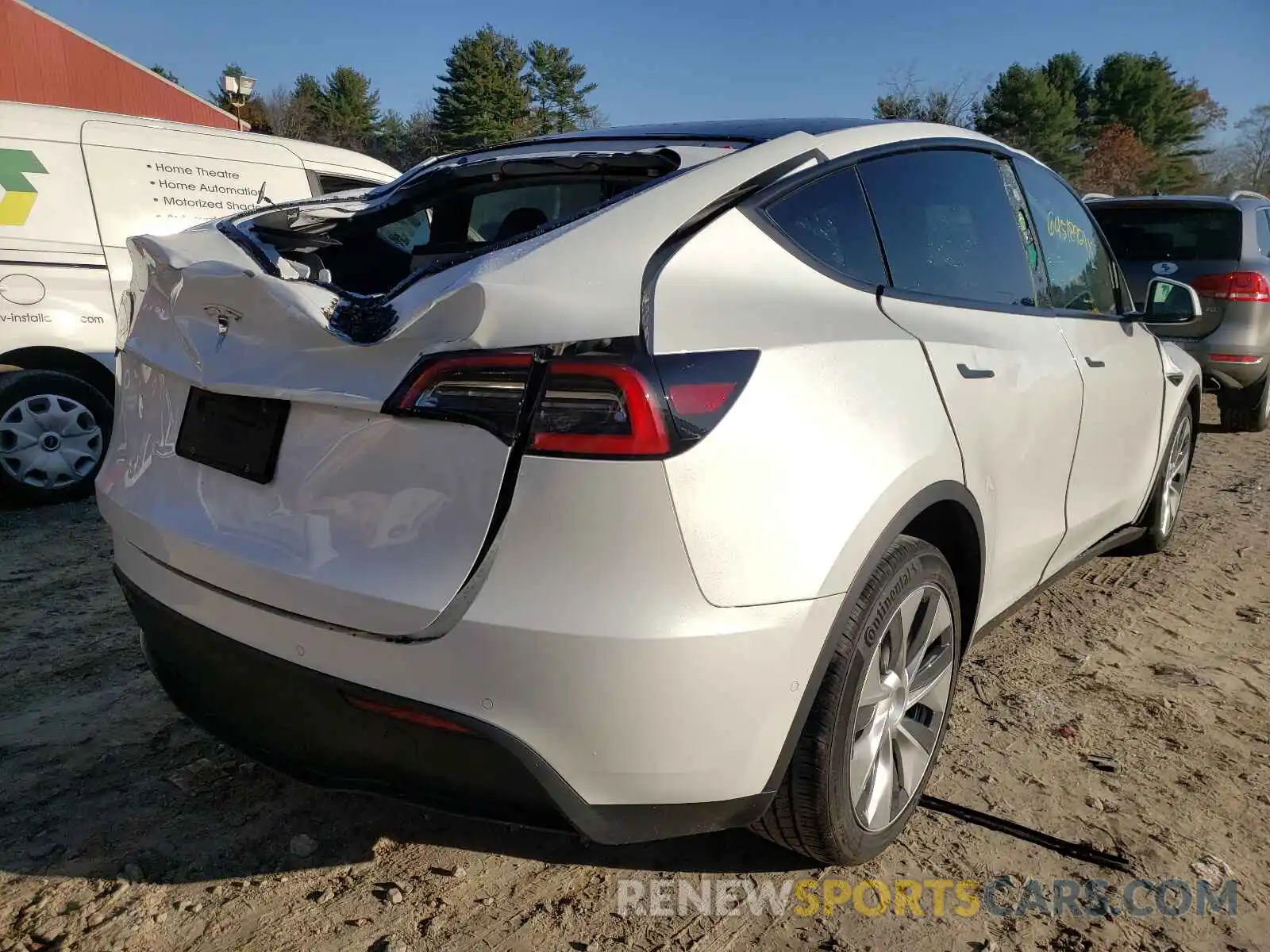 4 Фотография поврежденного автомобиля 5YJYGDED7MF107605 TESLA MODEL Y 2021