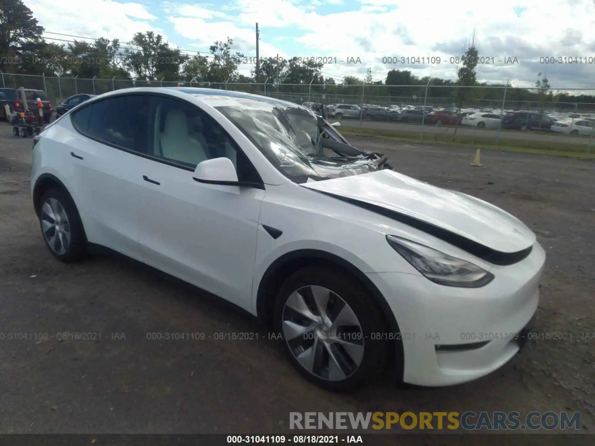 1 Photograph of a damaged car 5YJYGDED7MF109161 TESLA MODEL Y 2021