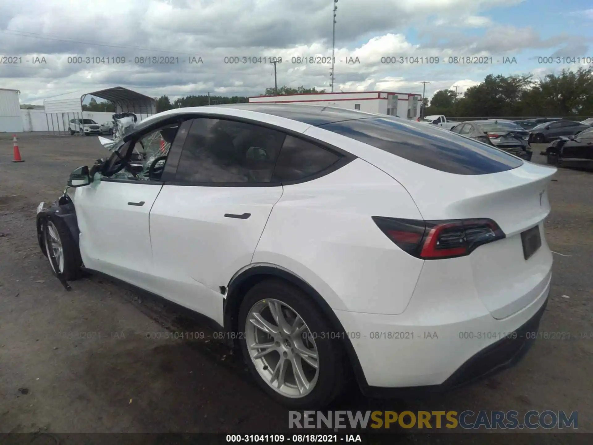 3 Фотография поврежденного автомобиля 5YJYGDED7MF109161 TESLA MODEL Y 2021