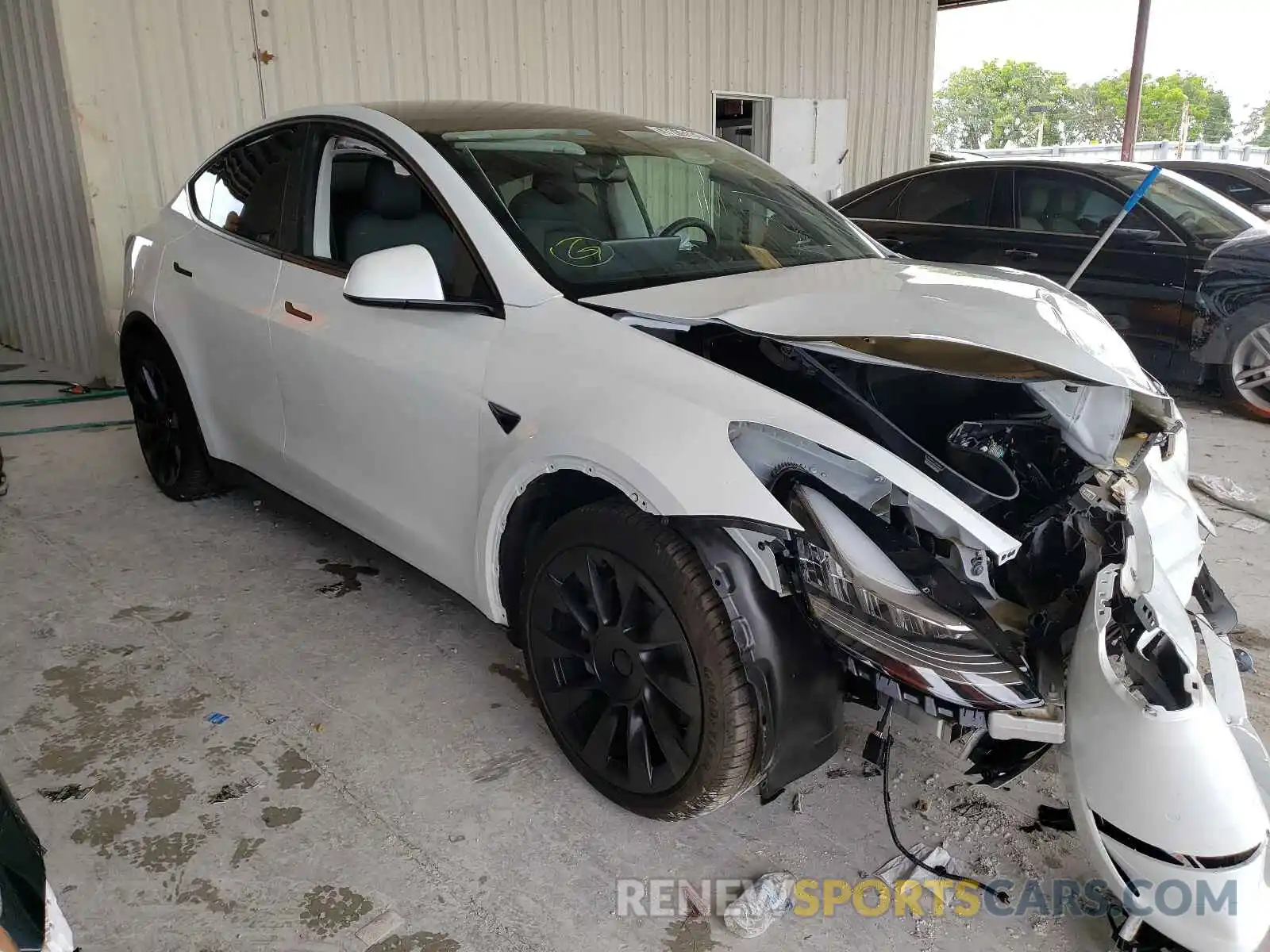 1 Photograph of a damaged car 5YJYGDED8MF103711 TESLA MODEL Y 2021