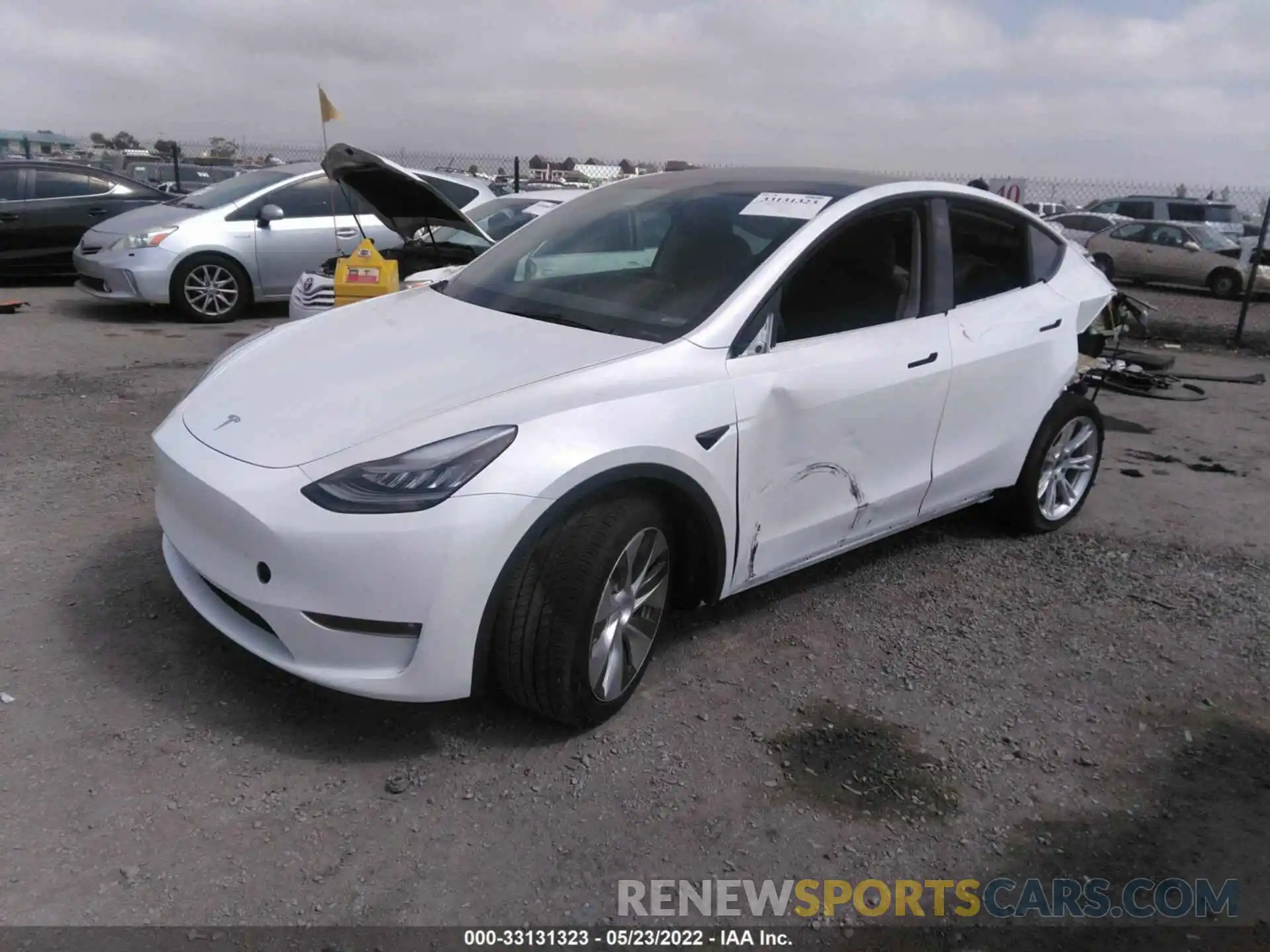 2 Фотография поврежденного автомобиля 5YJYGDED8MF107337 TESLA MODEL Y 2021