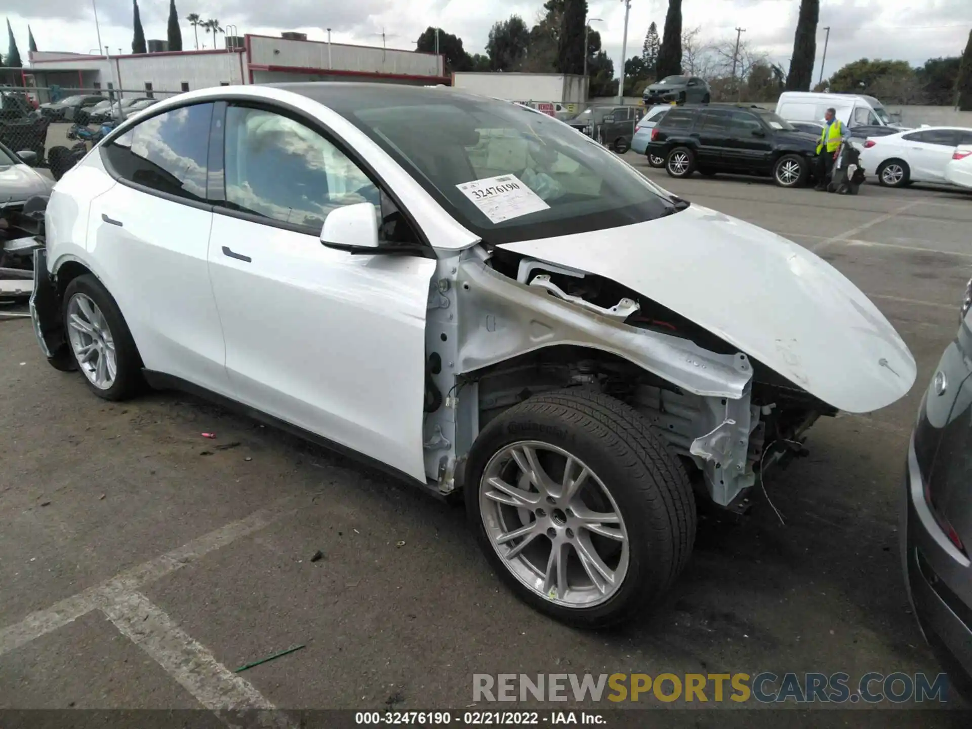 1 Photograph of a damaged car 5YJYGDED8MF109590 TESLA MODEL Y 2021