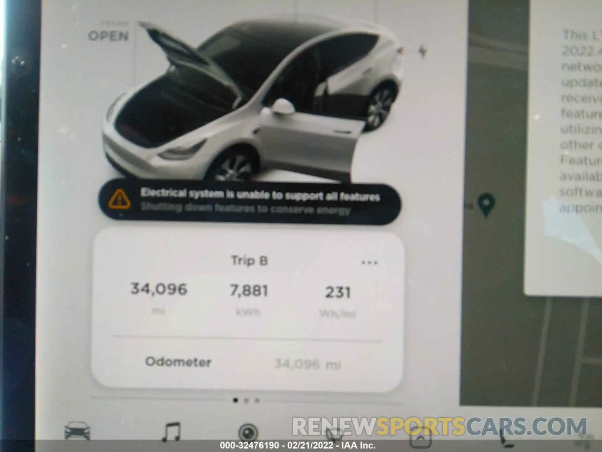 7 Фотография поврежденного автомобиля 5YJYGDED8MF109590 TESLA MODEL Y 2021