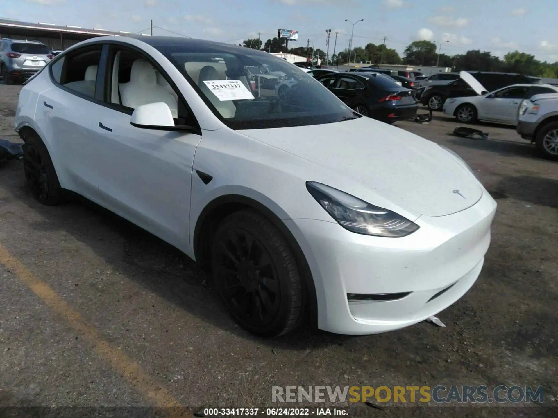 1 Photograph of a damaged car 5YJYGDED8MF113705 TESLA MODEL Y 2021