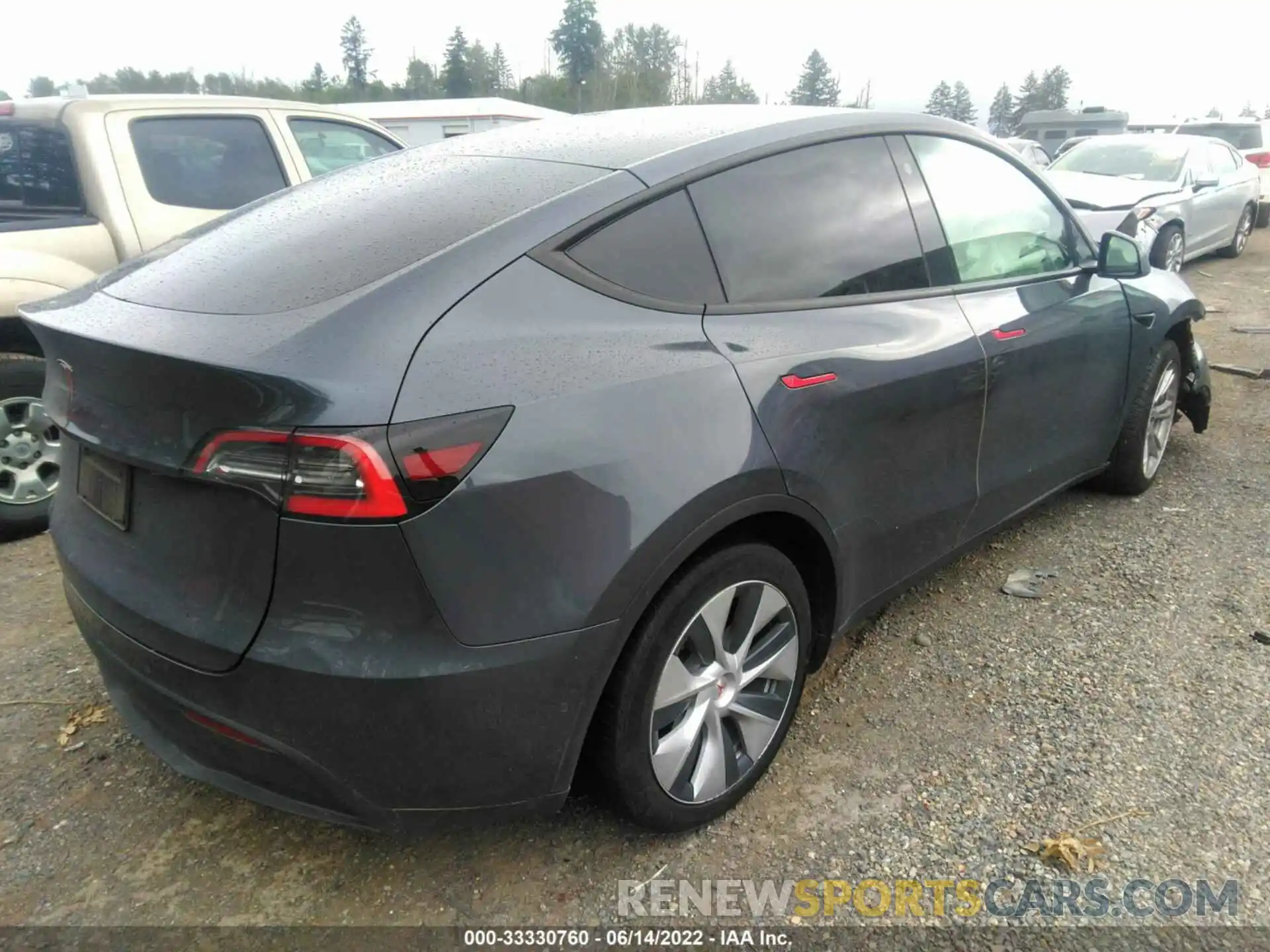 4 Фотография поврежденного автомобиля 5YJYGDED8MF123070 TESLA MODEL Y 2021