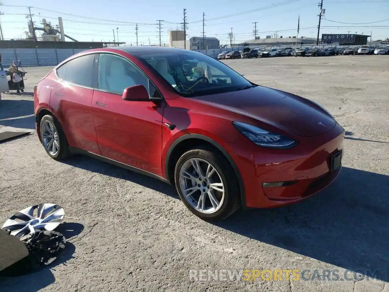 1 Photograph of a damaged car 5YJYGDED9MF110604 TESLA MODEL Y 2021