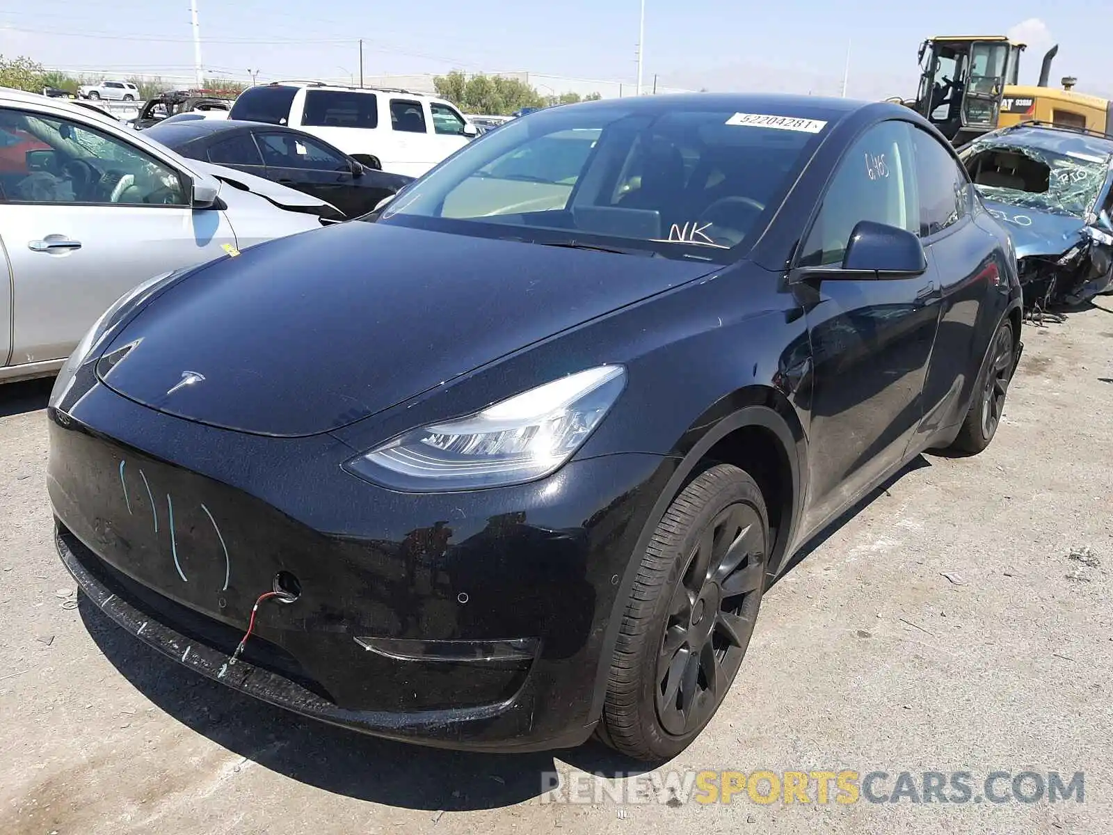 2 Photograph of a damaged car 5YJYGDED9MF115866 TESLA MODEL Y 2021