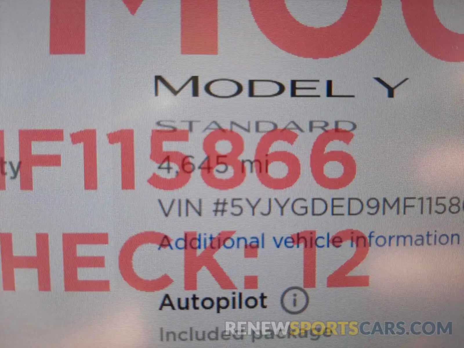 8 Фотография поврежденного автомобиля 5YJYGDED9MF115866 TESLA MODEL Y 2021