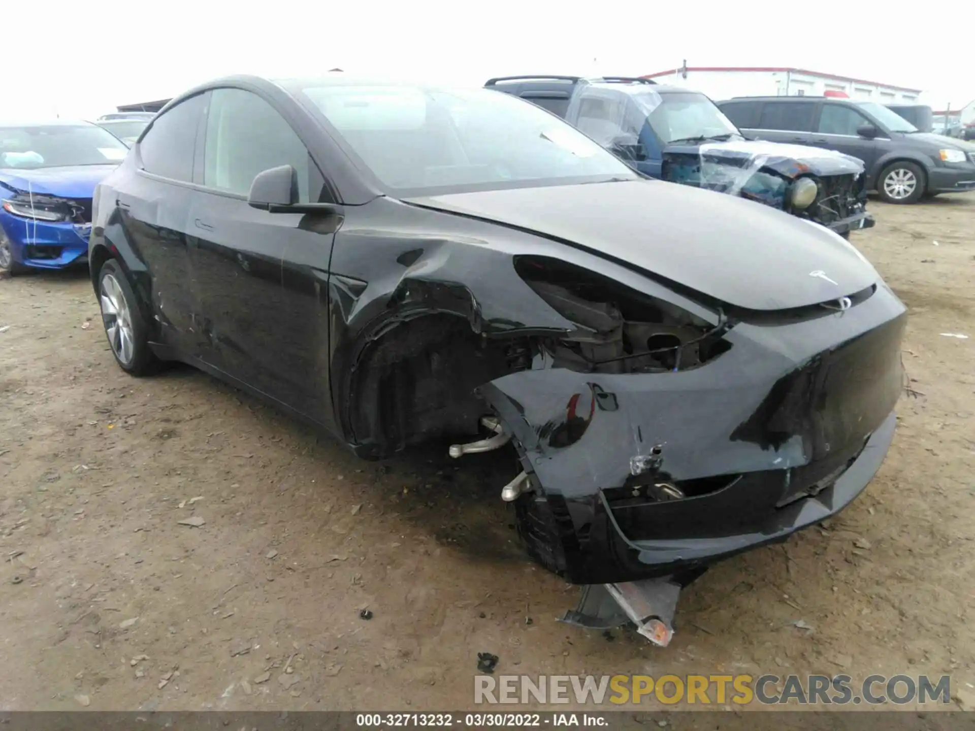 1 Photograph of a damaged car 5YJYGDEDXMF114015 TESLA MODEL Y 2021