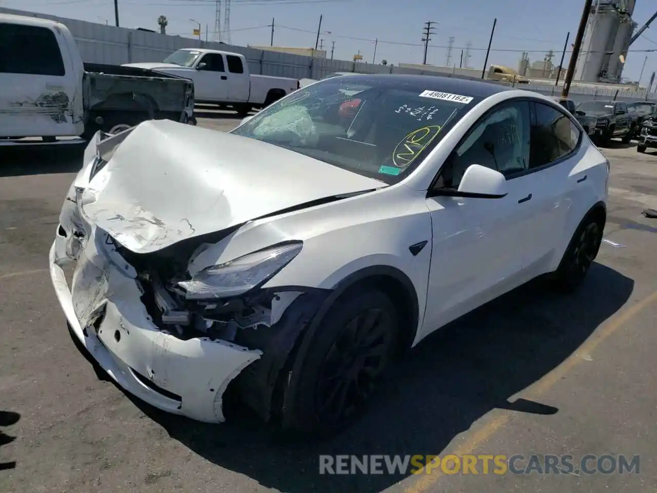 2 Photograph of a damaged car 5YJYGDEDXMF126407 TESLA MODEL Y 2021