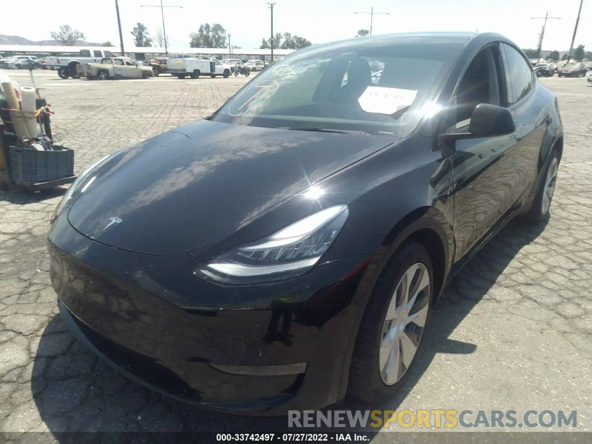 2 Photograph of a damaged car 5YJYGDEDXMF132708 TESLA MODEL Y 2021