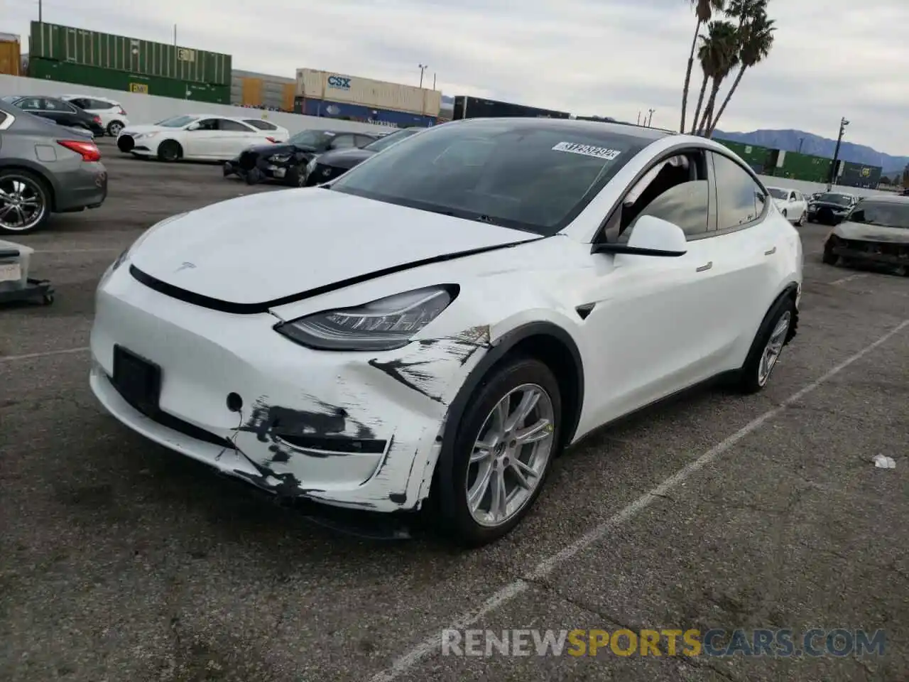 2 Photograph of a damaged car 5YJYGDEDXMF133566 TESLA MODEL Y 2021