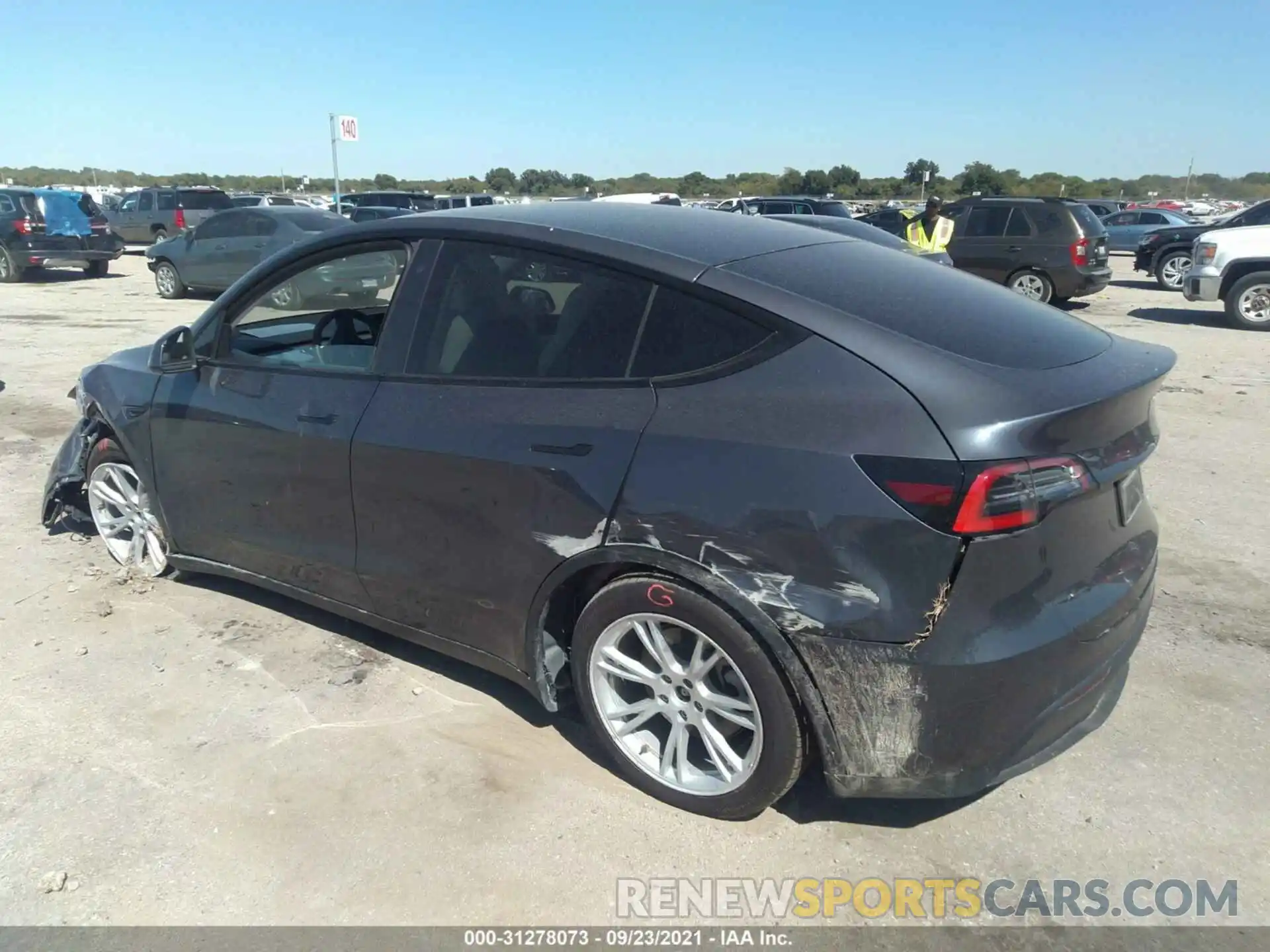 3 Photograph of a damaged car 5YJYGDEE0MF064749 TESLA MODEL Y 2021