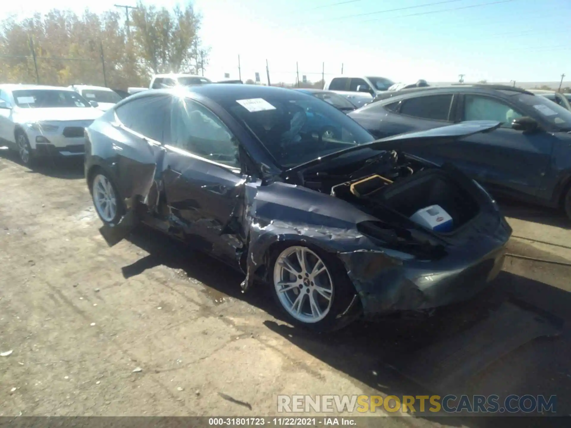 1 Photograph of a damaged car 5YJYGDEE0MF068087 TESLA MODEL Y 2021