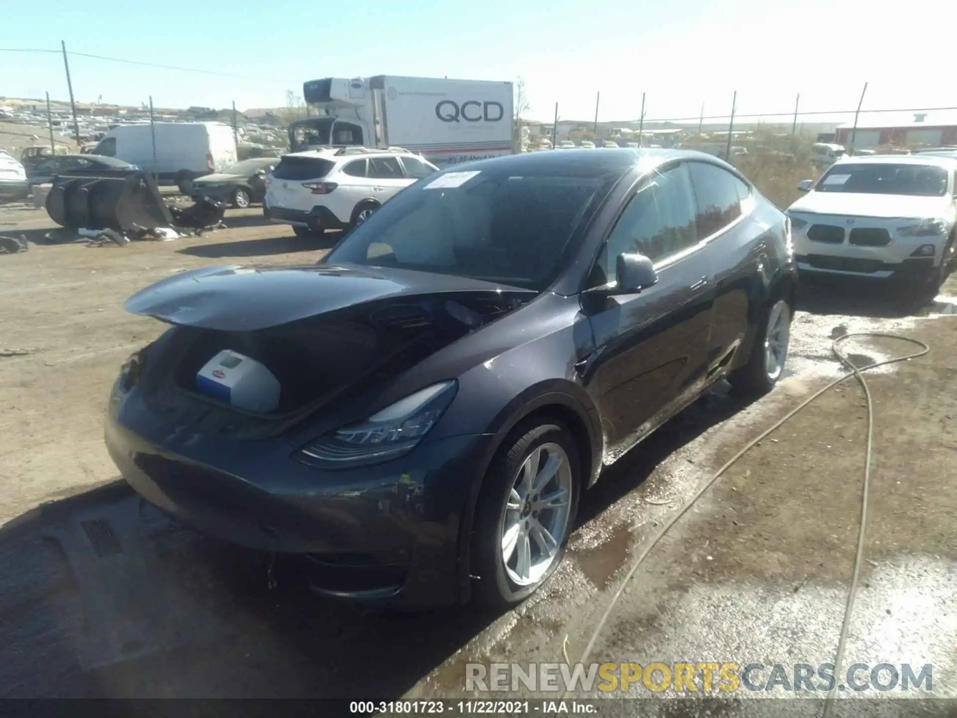 2 Photograph of a damaged car 5YJYGDEE0MF068087 TESLA MODEL Y 2021