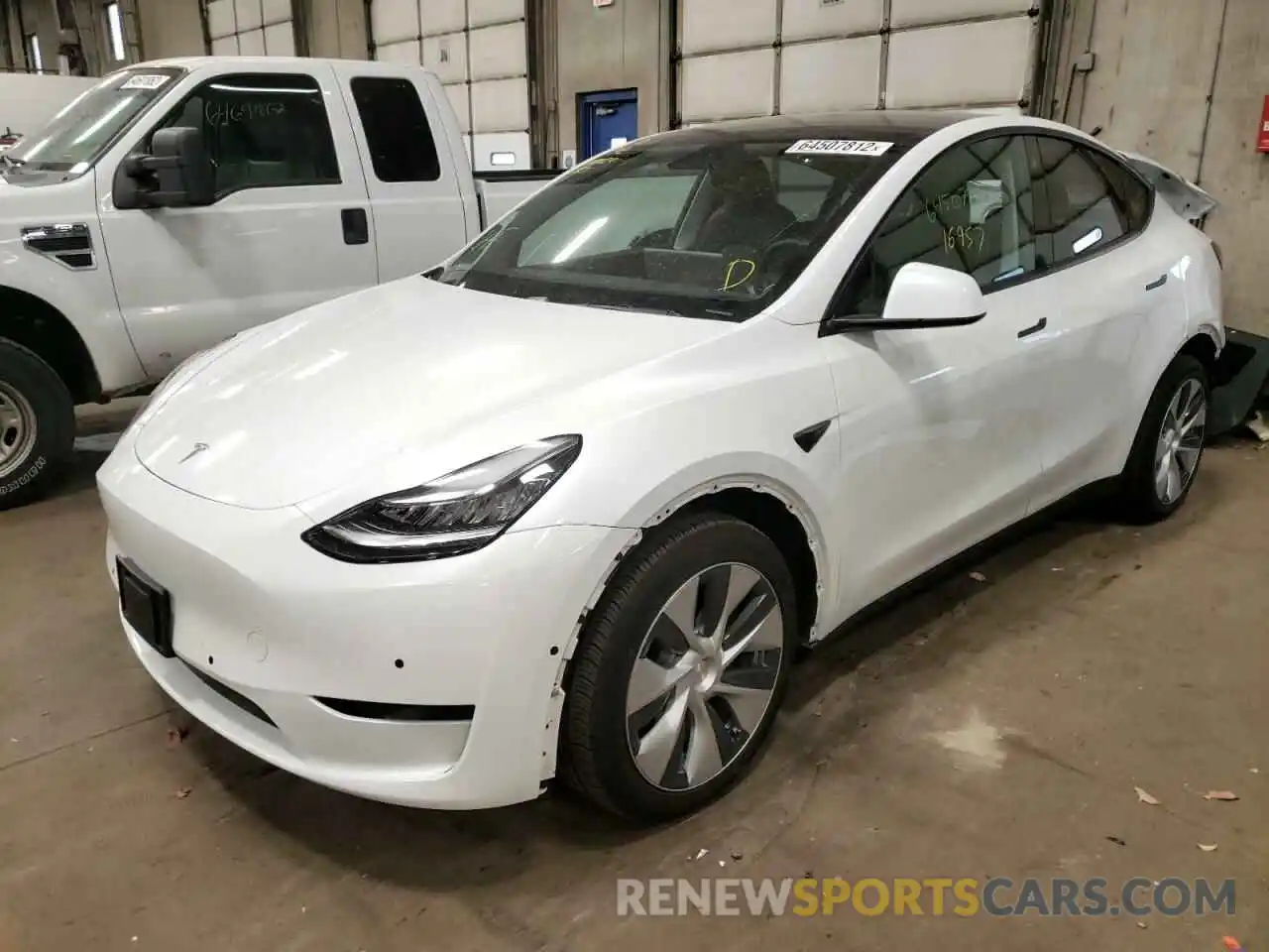 2 Photograph of a damaged car 5YJYGDEE0MF068221 TESLA MODEL Y 2021