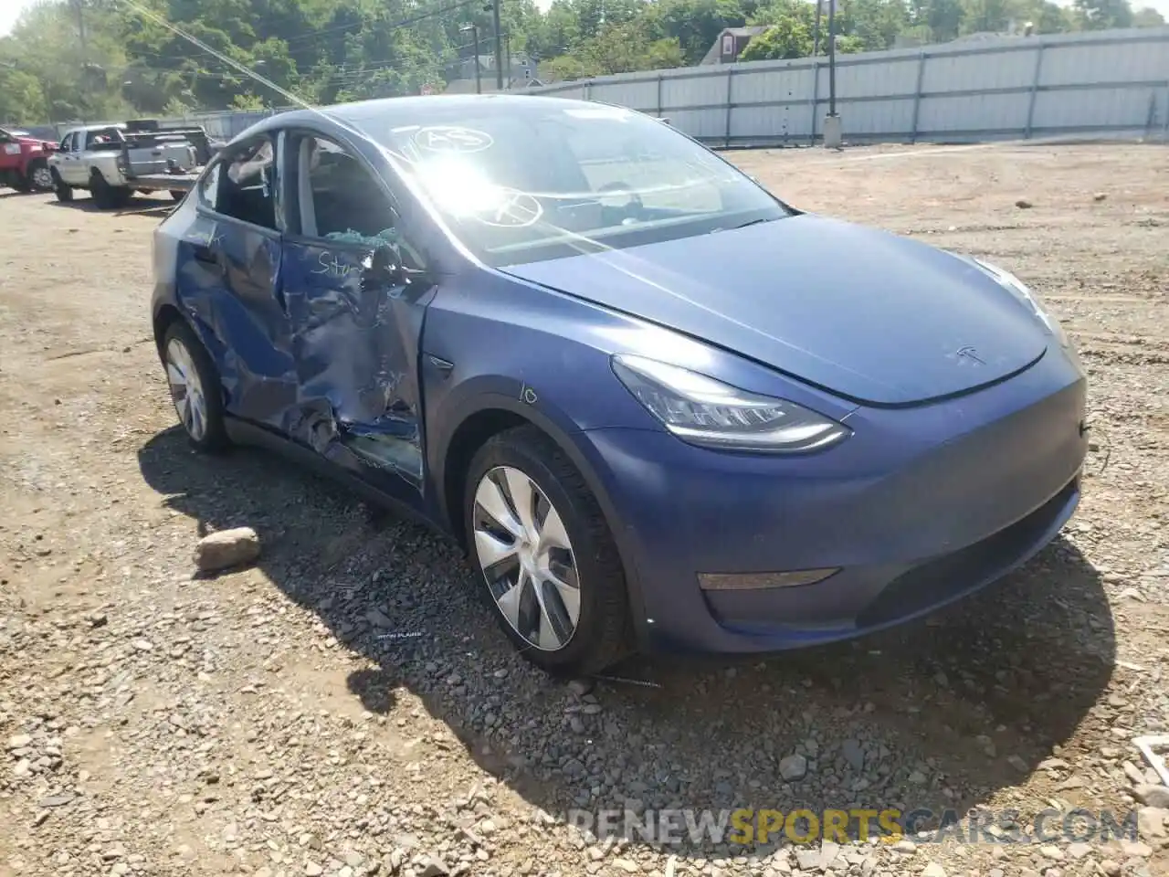 1 Фотография поврежденного автомобиля 5YJYGDEE0MF068865 TESLA MODEL Y 2021