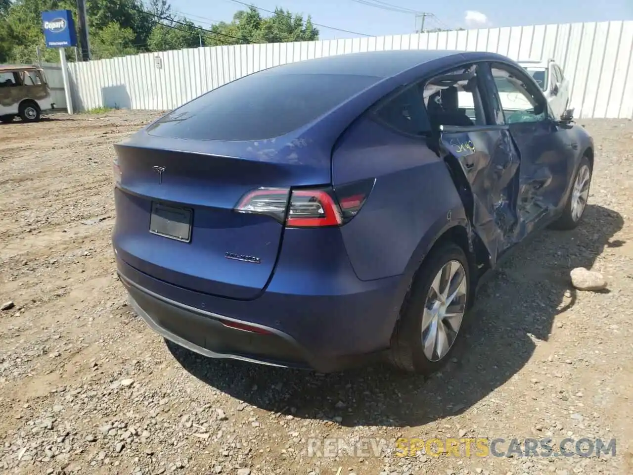 4 Фотография поврежденного автомобиля 5YJYGDEE0MF068865 TESLA MODEL Y 2021