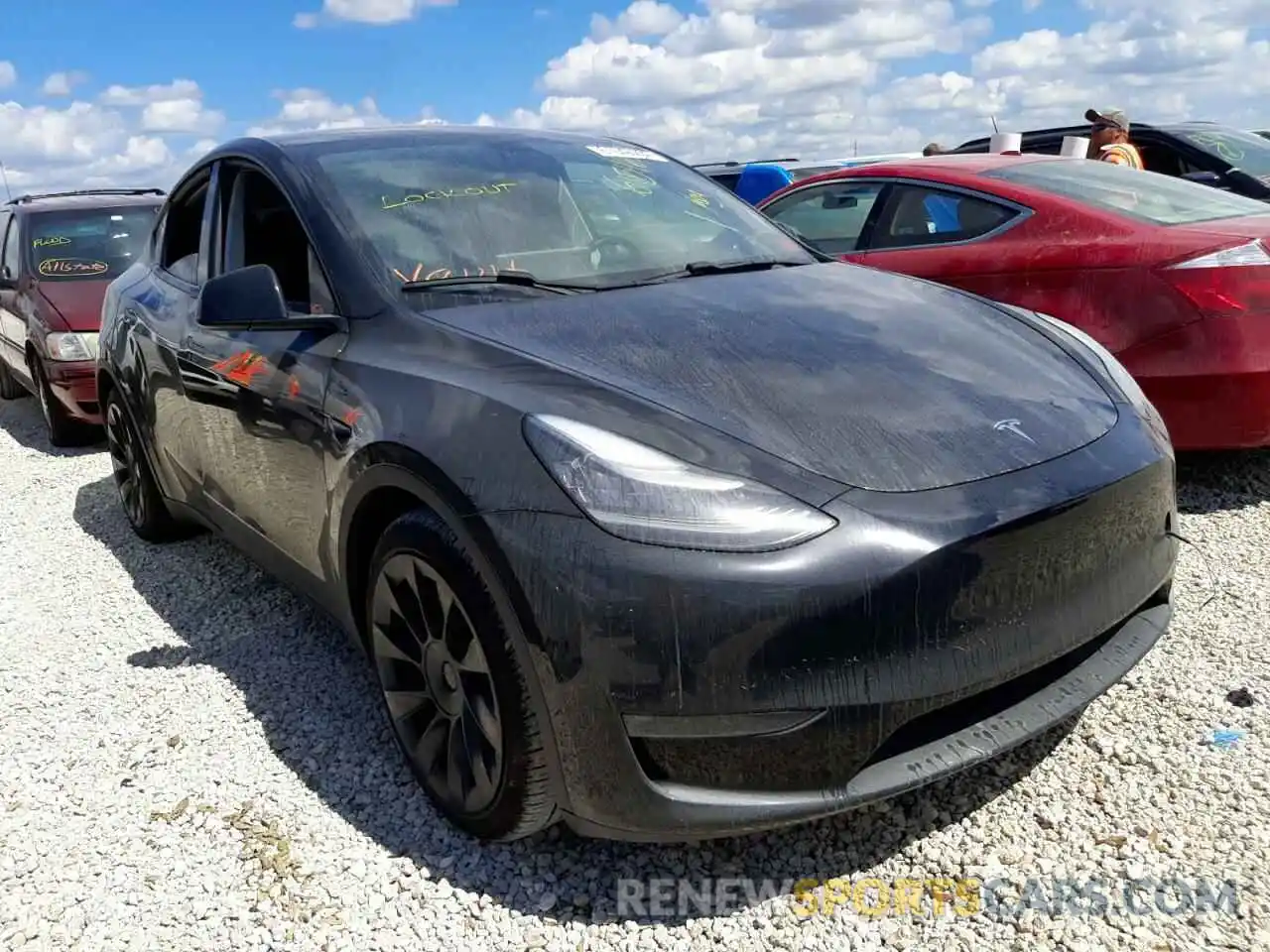 1 Фотография поврежденного автомобиля 5YJYGDEE0MF070454 TESLA MODEL Y 2021