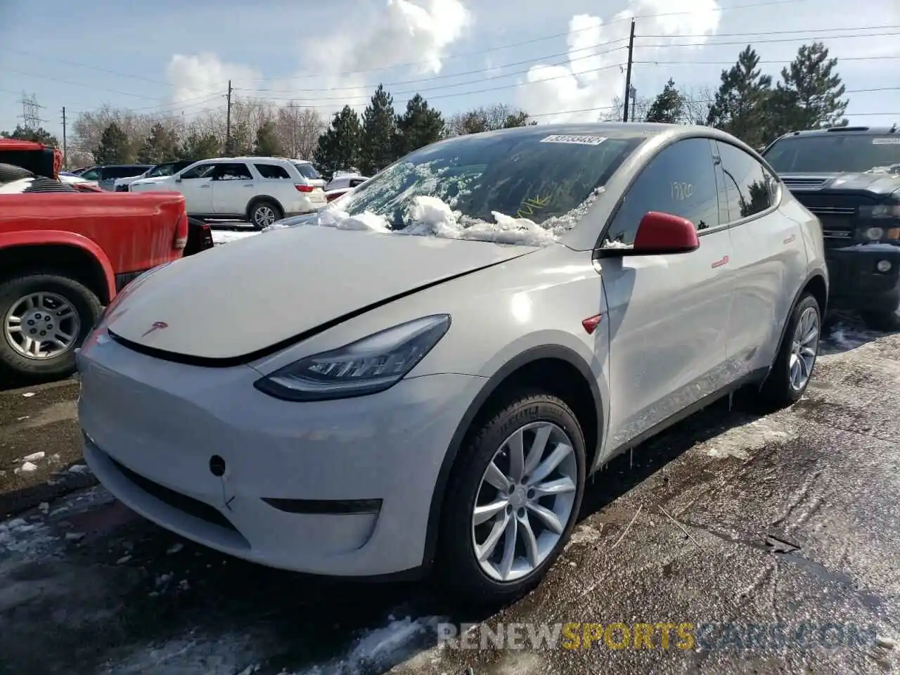 2 Фотография поврежденного автомобиля 5YJYGDEE0MF076545 TESLA MODEL Y 2021