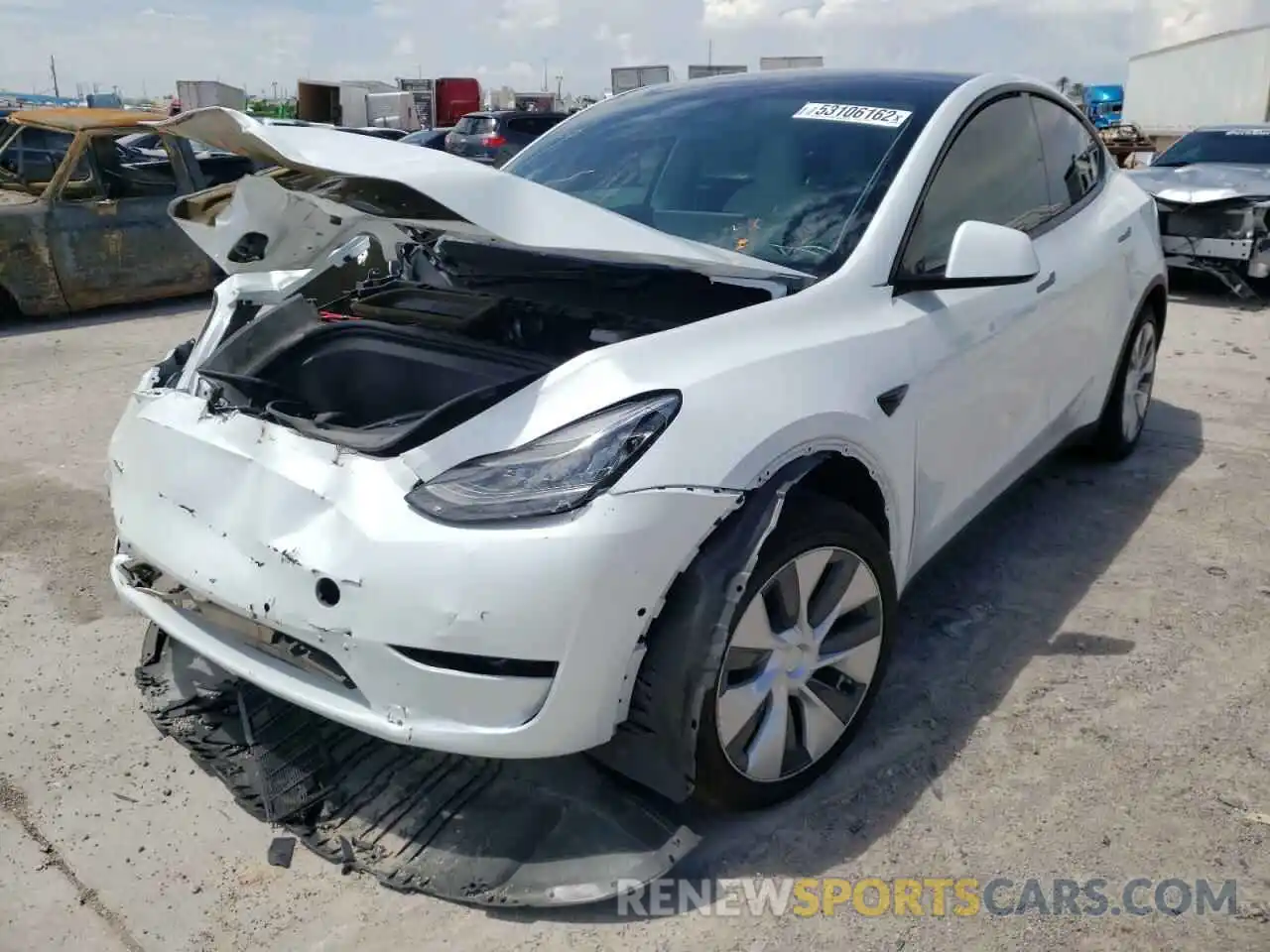 2 Фотография поврежденного автомобиля 5YJYGDEE0MF078697 TESLA MODEL Y 2021