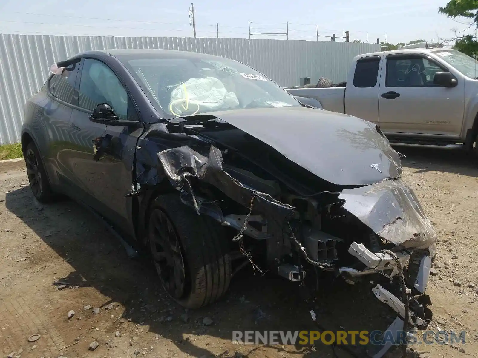 1 Photograph of a damaged car 5YJYGDEE0MF080241 TESLA MODEL Y 2021