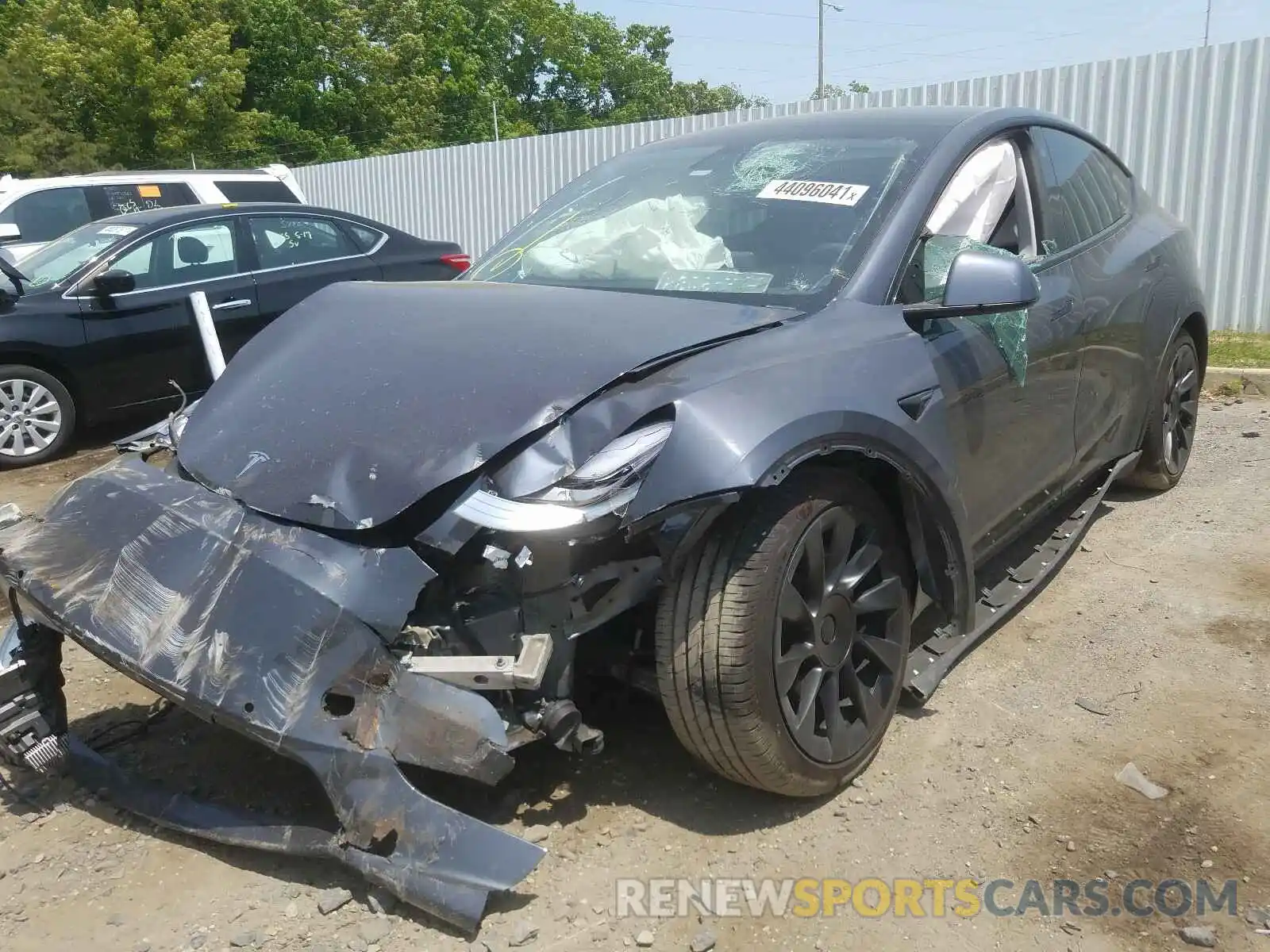 2 Photograph of a damaged car 5YJYGDEE0MF080241 TESLA MODEL Y 2021