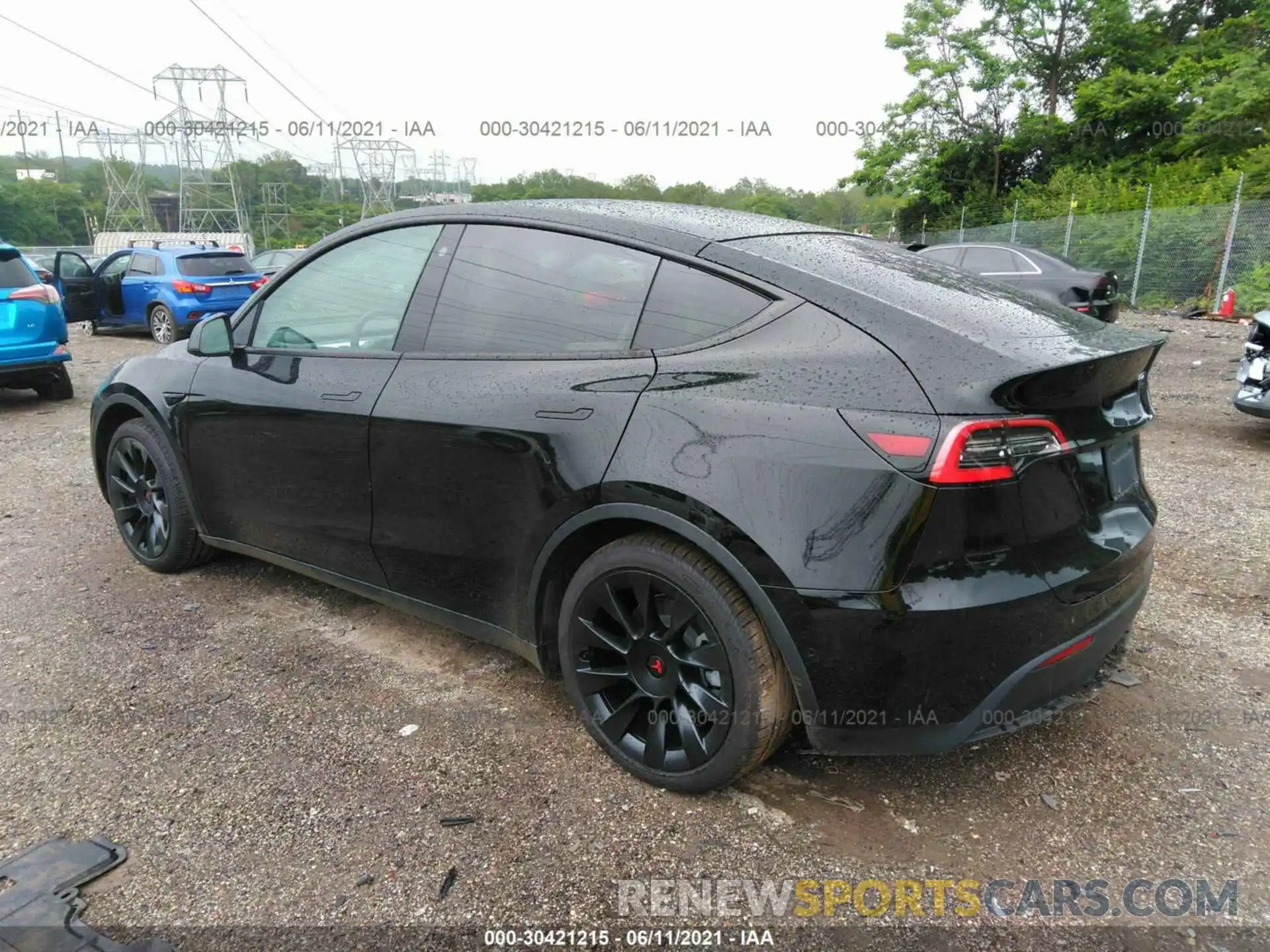 3 Фотография поврежденного автомобиля 5YJYGDEE0MF081129 TESLA MODEL Y 2021