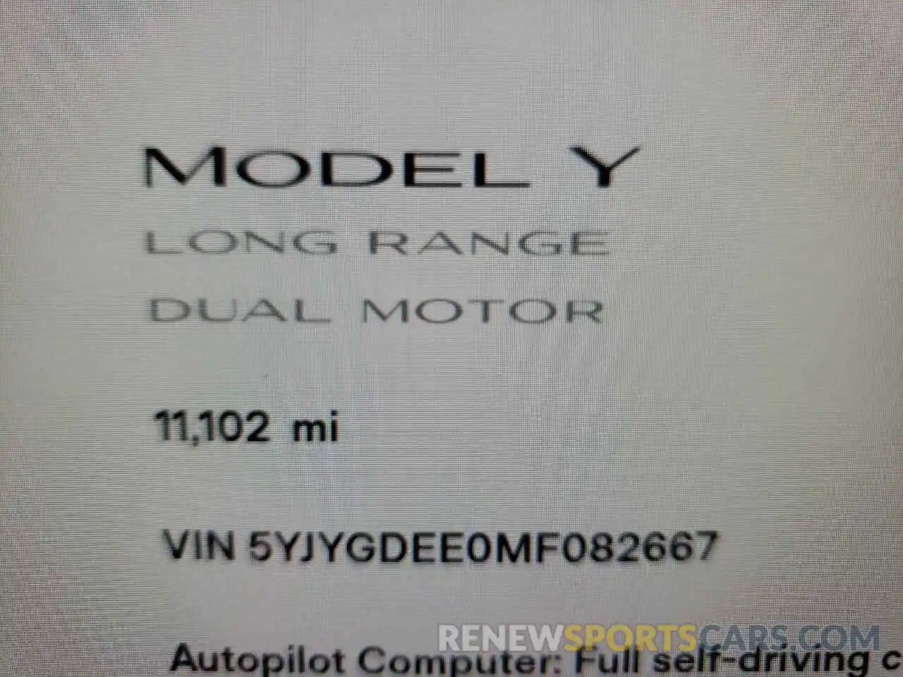 8 Фотография поврежденного автомобиля 5YJYGDEE0MF082667 TESLA MODEL Y 2021