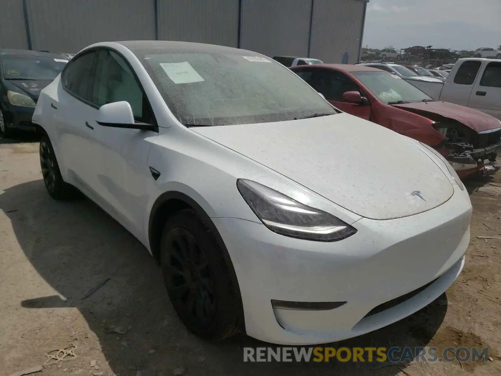 1 Photograph of a damaged car 5YJYGDEE0MF083012 TESLA MODEL Y 2021