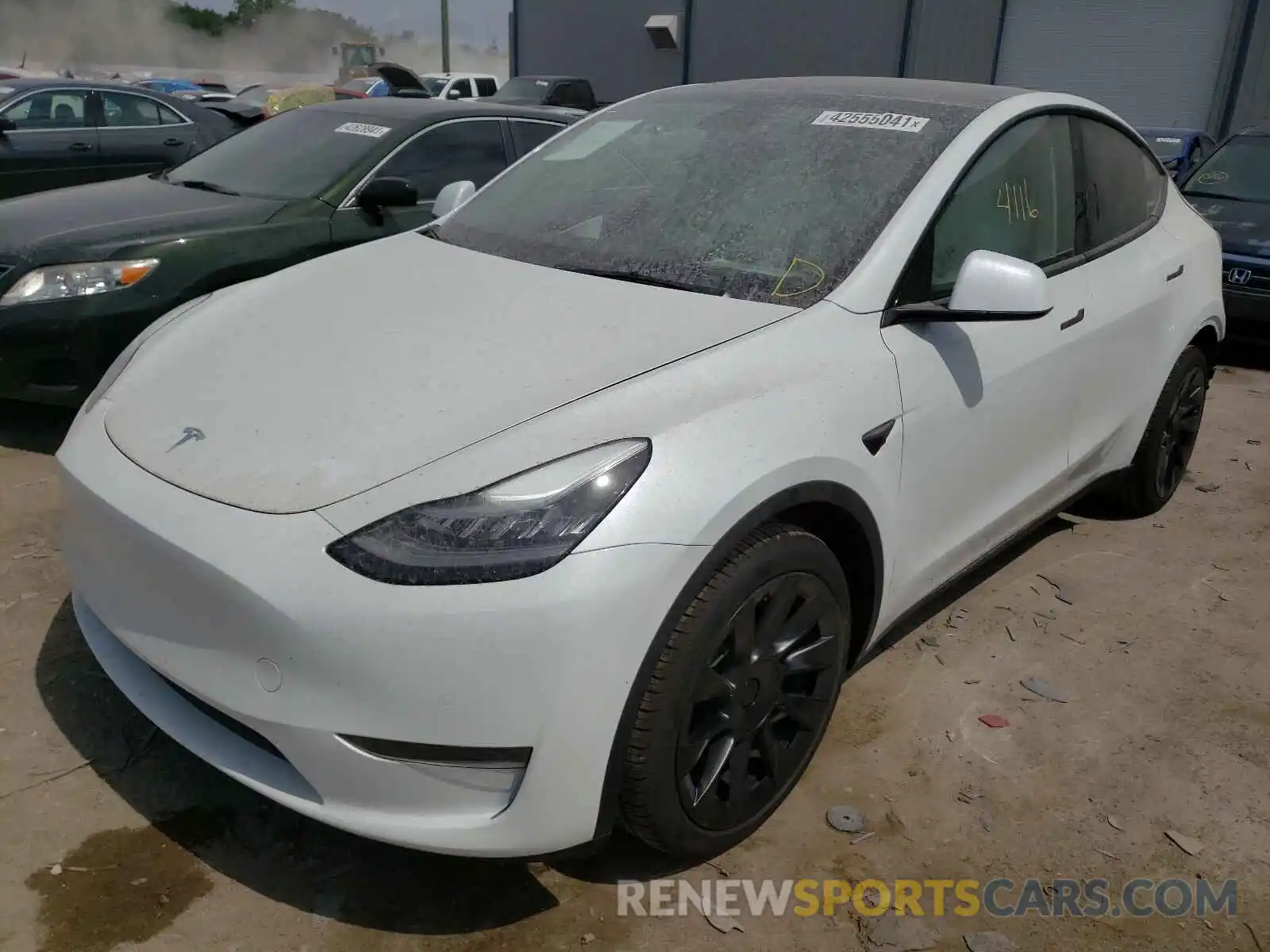 2 Photograph of a damaged car 5YJYGDEE0MF083012 TESLA MODEL Y 2021