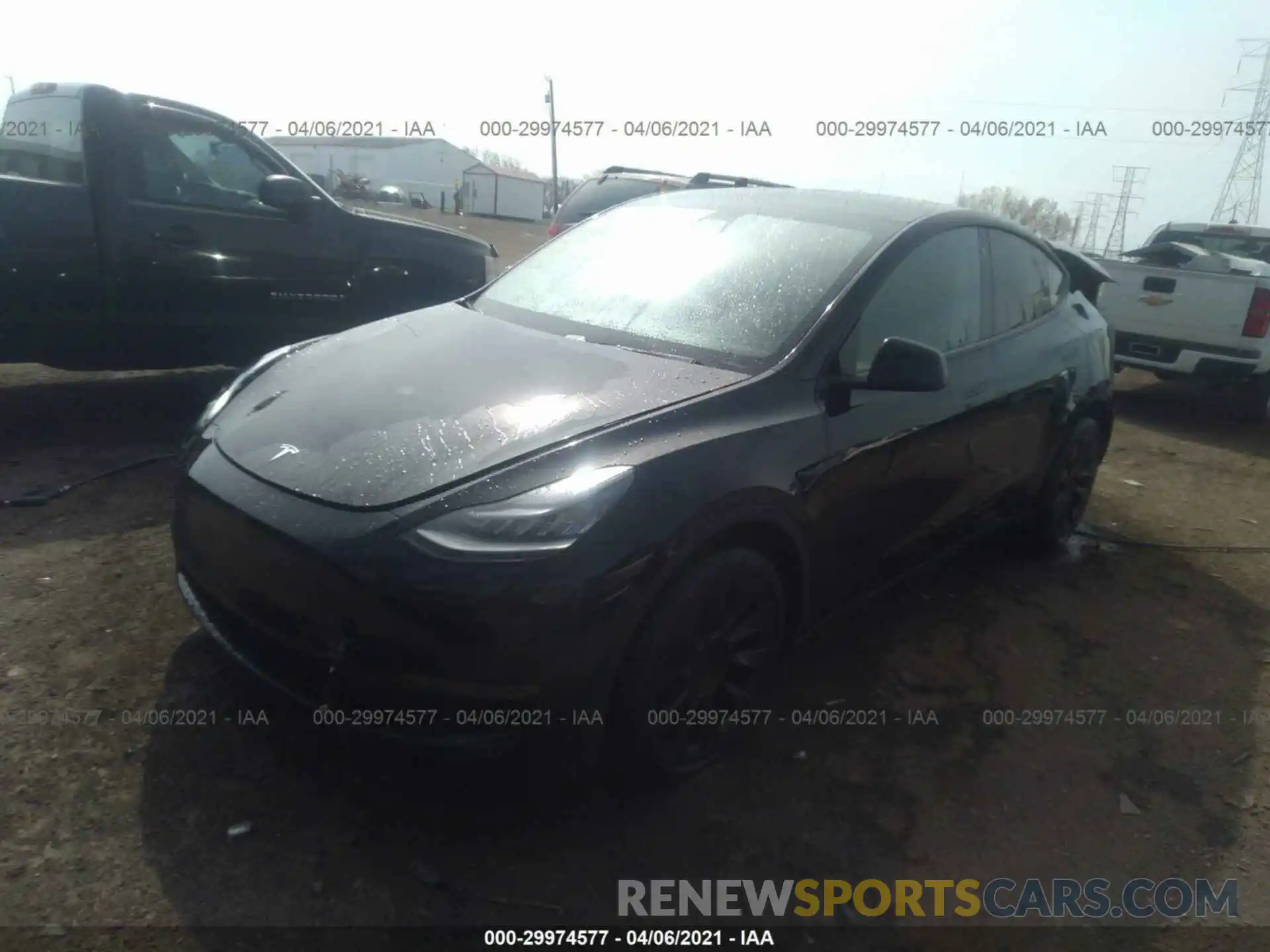 2 Фотография поврежденного автомобиля 5YJYGDEE0MF084788 TESLA MODEL Y 2021