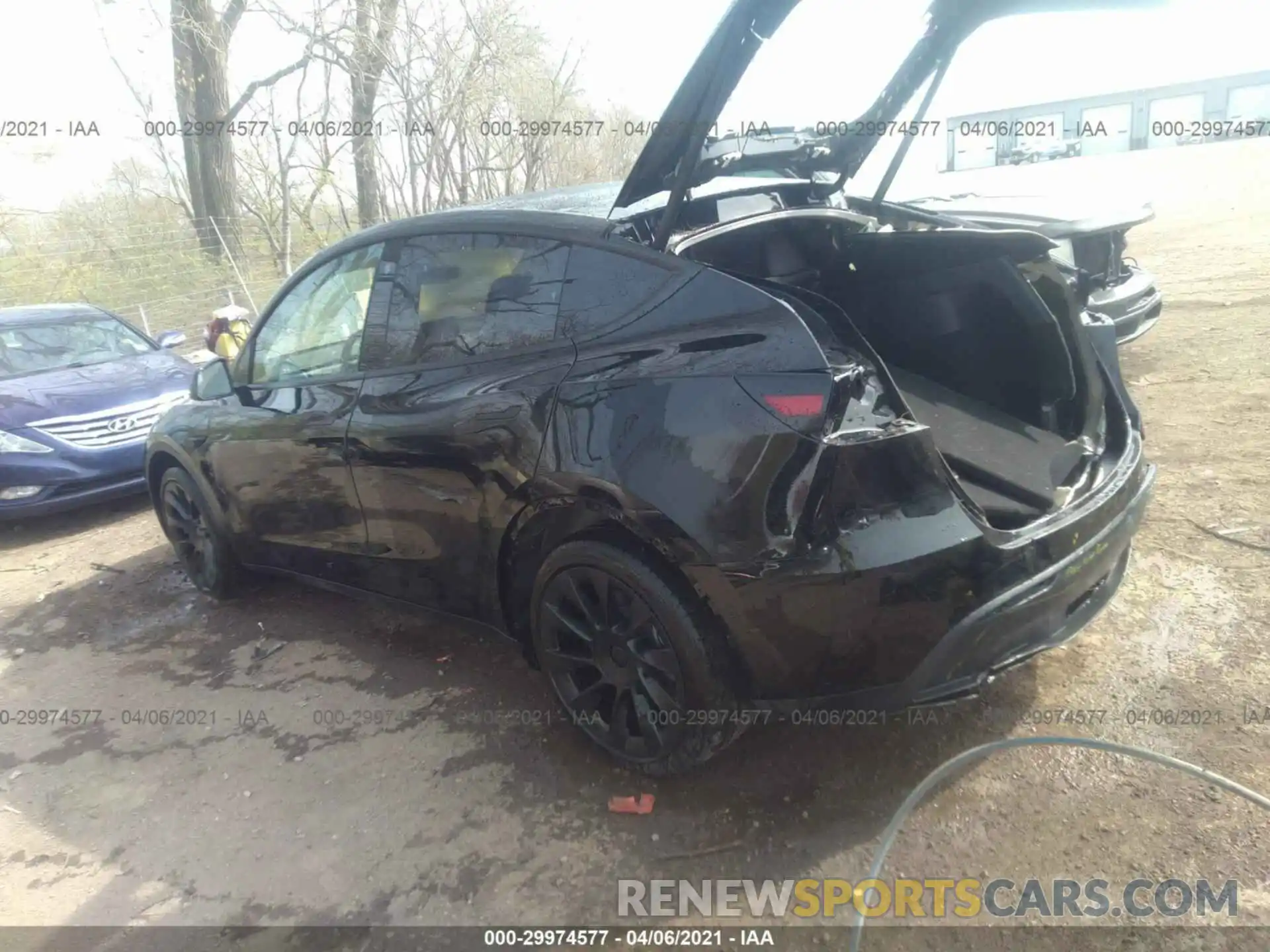 3 Фотография поврежденного автомобиля 5YJYGDEE0MF084788 TESLA MODEL Y 2021