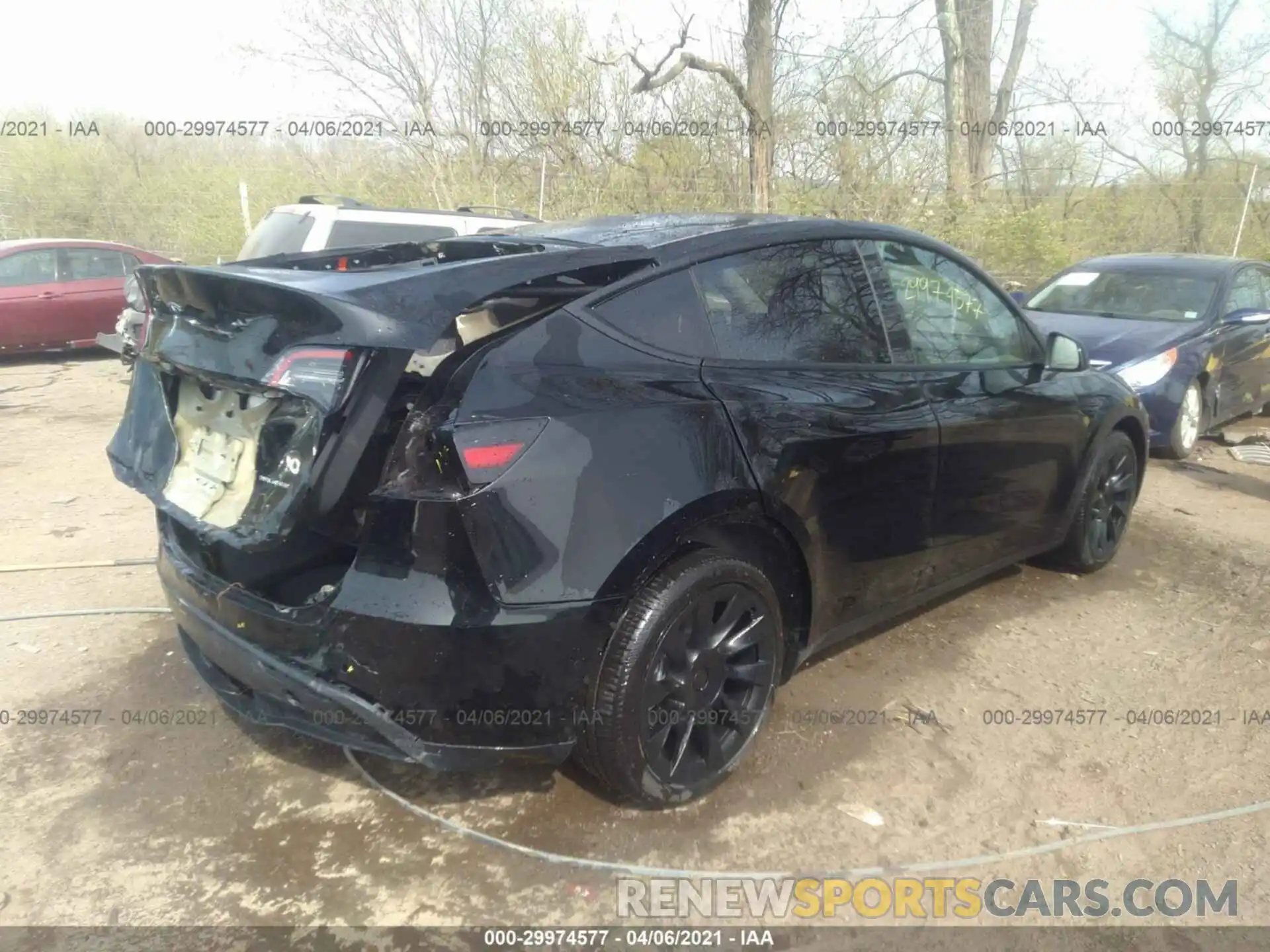 4 Фотография поврежденного автомобиля 5YJYGDEE0MF084788 TESLA MODEL Y 2021