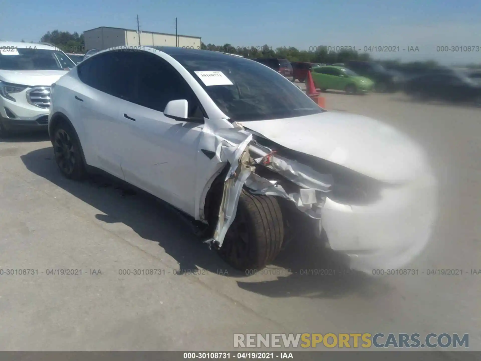 1 Photograph of a damaged car 5YJYGDEE0MF084841 TESLA MODEL Y 2021