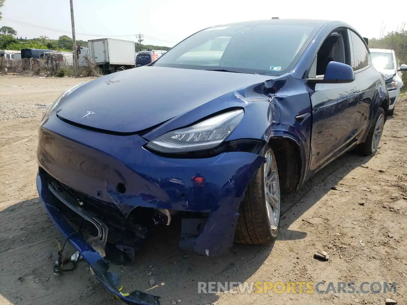 2 Photograph of a damaged car 5YJYGDEE0MF086458 TESLA MODEL Y 2021