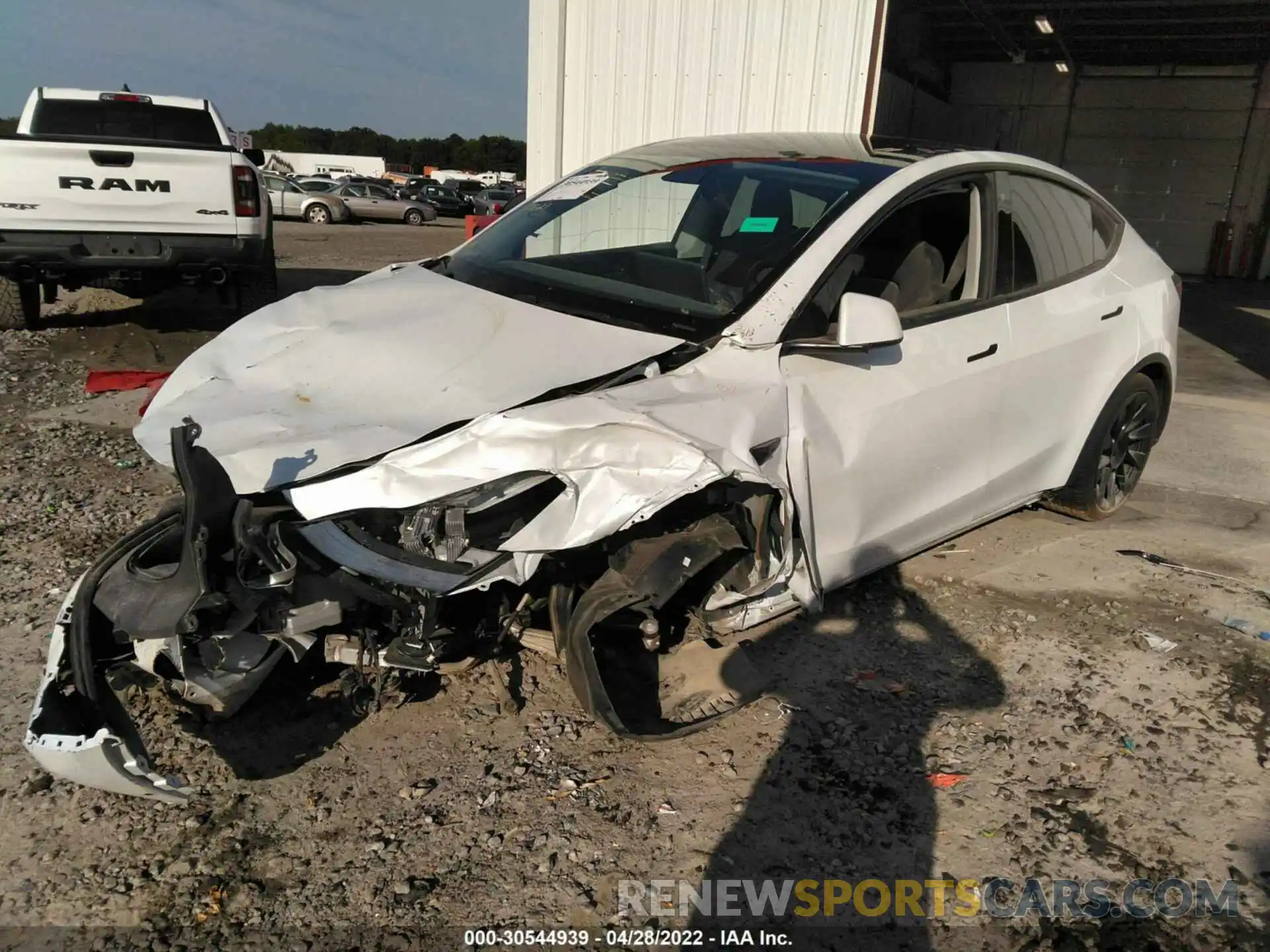 2 Photograph of a damaged car 5YJYGDEE0MF087769 TESLA MODEL Y 2021