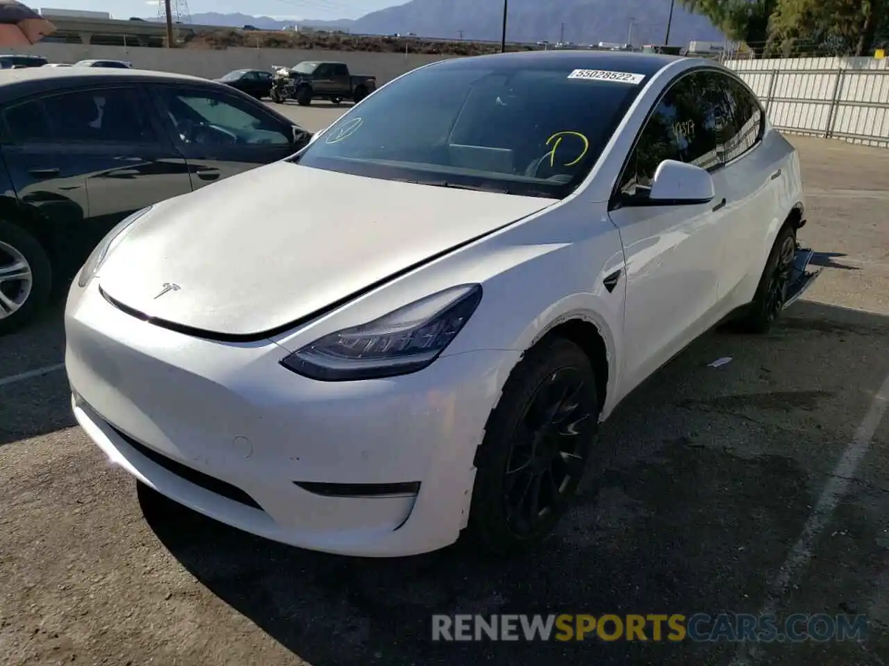 2 Фотография поврежденного автомобиля 5YJYGDEE0MF090638 TESLA MODEL Y 2021