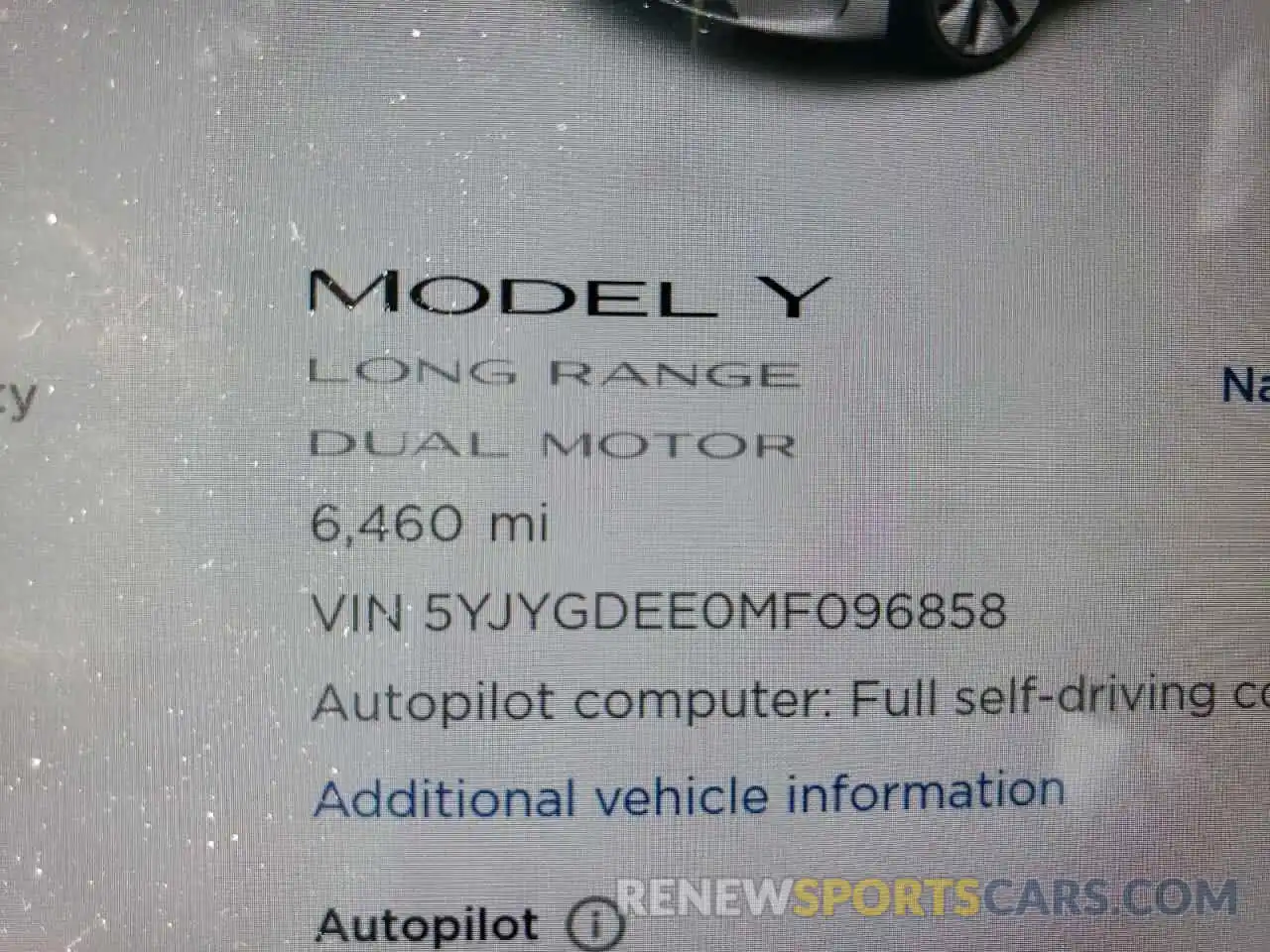 8 Фотография поврежденного автомобиля 5YJYGDEE0MF096858 TESLA MODEL Y 2021